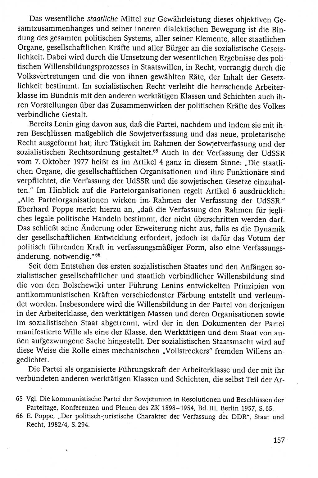 Der Staat im politischen System der DDR (Deutsche Demokratische Republik) 1986, Seite 157 (St. pol. Sys. DDR 1986, S. 157)
