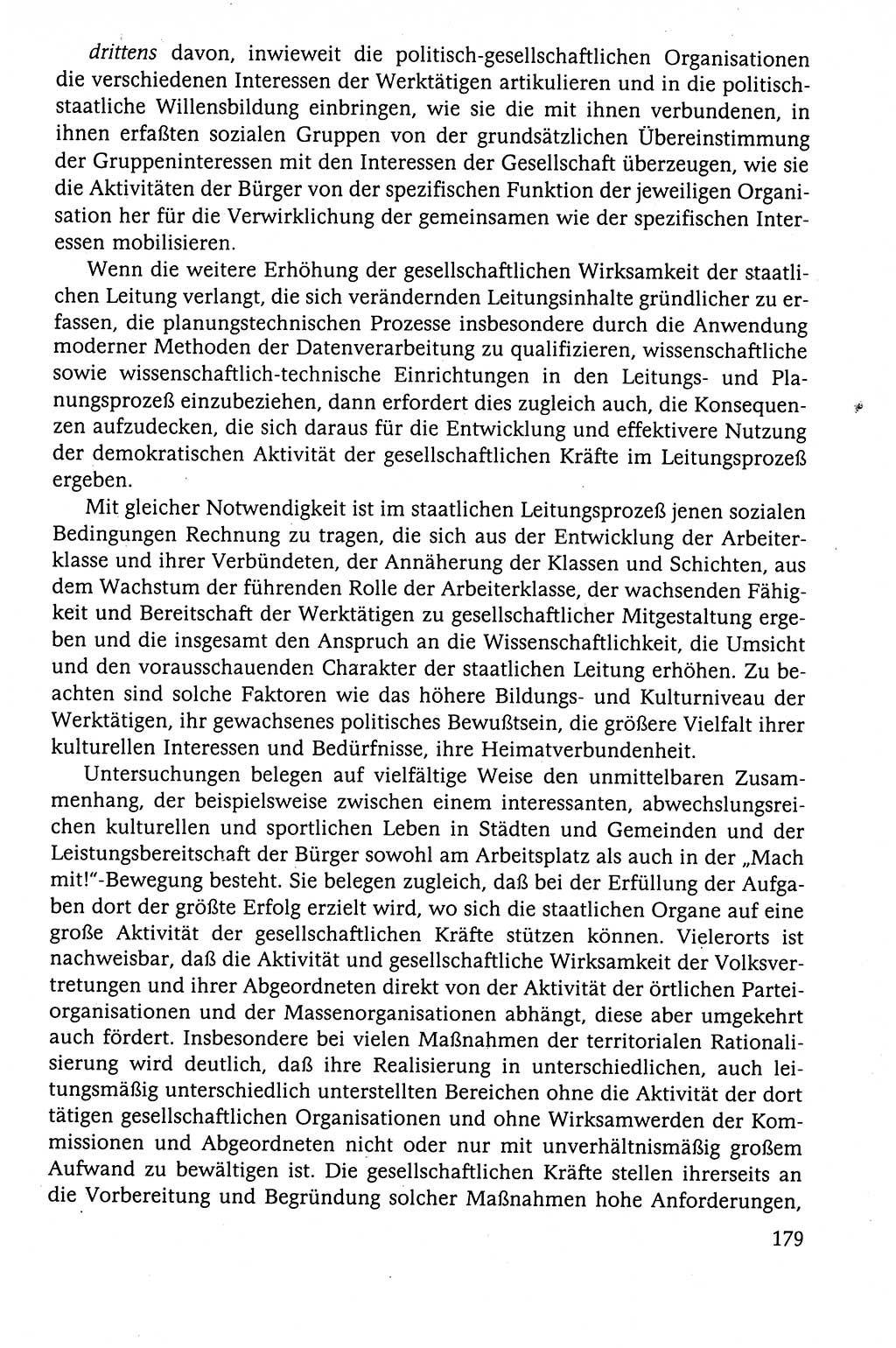 Der Staat im politischen System der DDR (Deutsche Demokratische Republik) 1986, Seite 179 (St. pol. Sys. DDR 1986, S. 179)