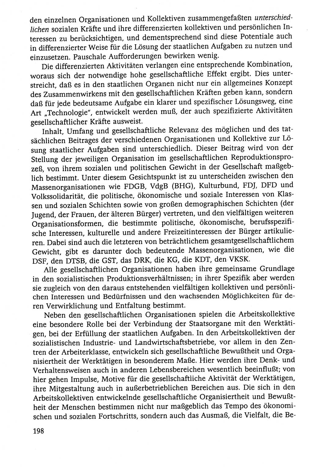 Der Staat im politischen System der DDR (Deutsche Demokratische Republik) 1986, Seite 198 (St. pol. Sys. DDR 1986, S. 198)