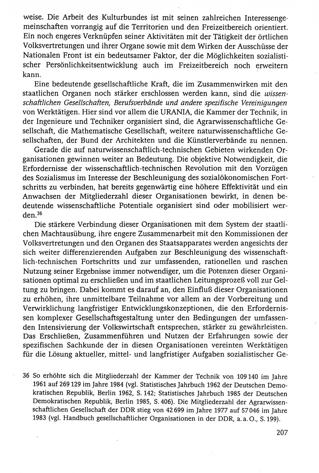 Der Staat im politischen System der DDR (Deutsche Demokratische Republik) 1986, Seite 207 (St. pol. Sys. DDR 1986, S. 207)