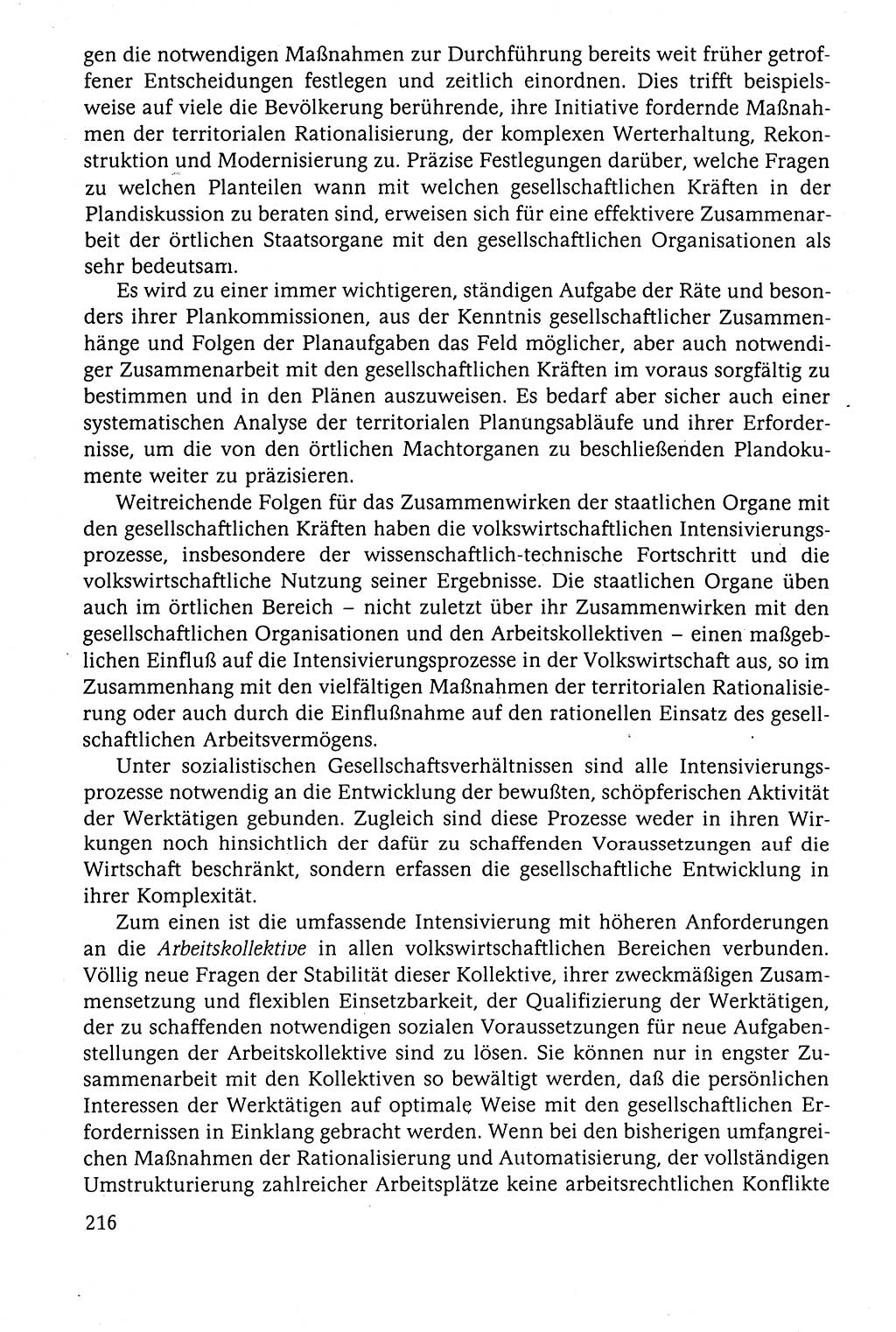 Der Staat im politischen System der DDR (Deutsche Demokratische Republik) 1986, Seite 216 (St. pol. Sys. DDR 1986, S. 216)