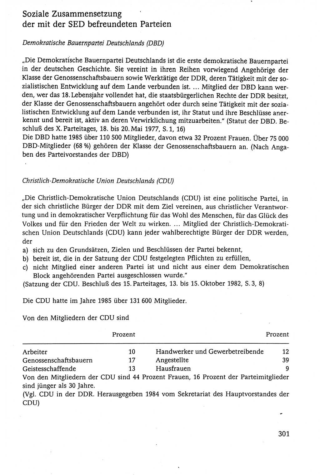 Der Staat im politischen System der DDR (Deutsche Demokratische Republik) 1986, Seite 301 (St. pol. Sys. DDR 1986, S. 301)