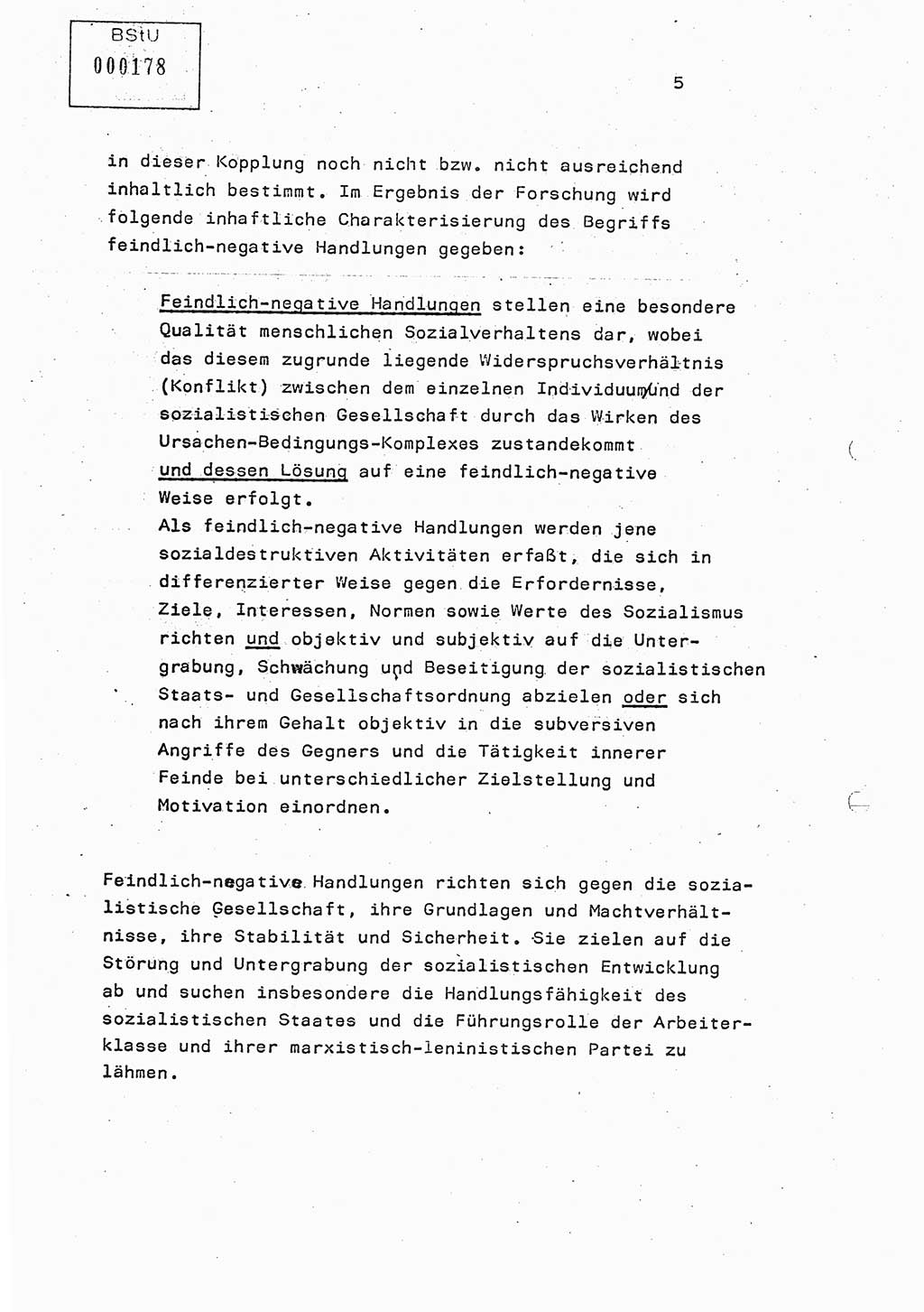 Studienmaterial Ministerium für Staatssicherheit (MfS) [Deutsche Demokratische Republik (DDR)], Hauptabteilung (HA) Ⅸ/ Auswertungs- und Kontrollgruppe (AKG), Berlin ca. 1986, Seite 5 (Stud.-Mat. MfS DDR HA Ⅸ/AKG 1986, S. 5)