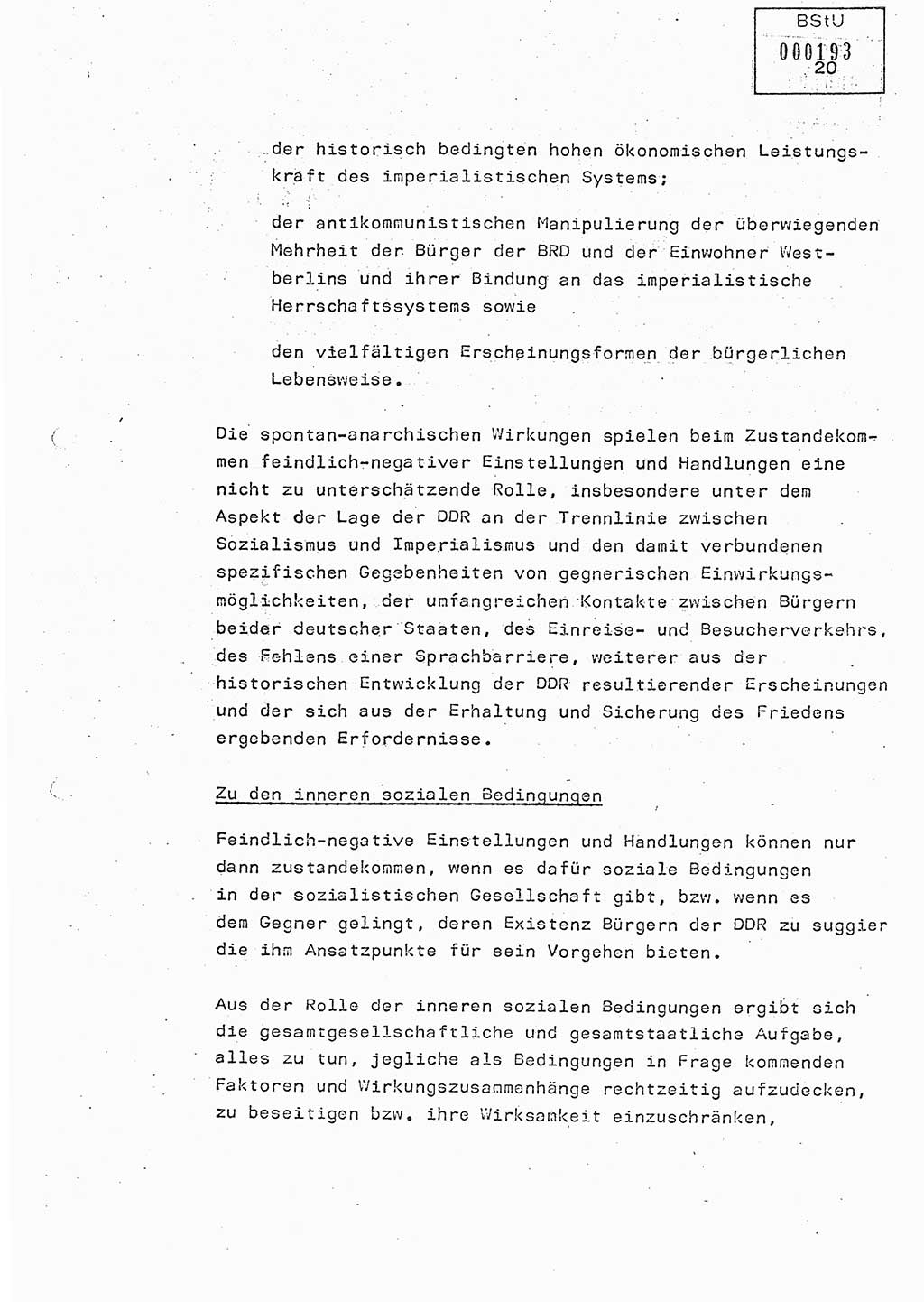 Studienmaterial Ministerium für Staatssicherheit (MfS) [Deutsche Demokratische Republik (DDR)], Hauptabteilung (HA) Ⅸ/ Auswertungs- und Kontrollgruppe (AKG), Berlin ca. 1986, Seite 20 (Stud.-Mat. MfS DDR HA Ⅸ/AKG 1986, S. 20)