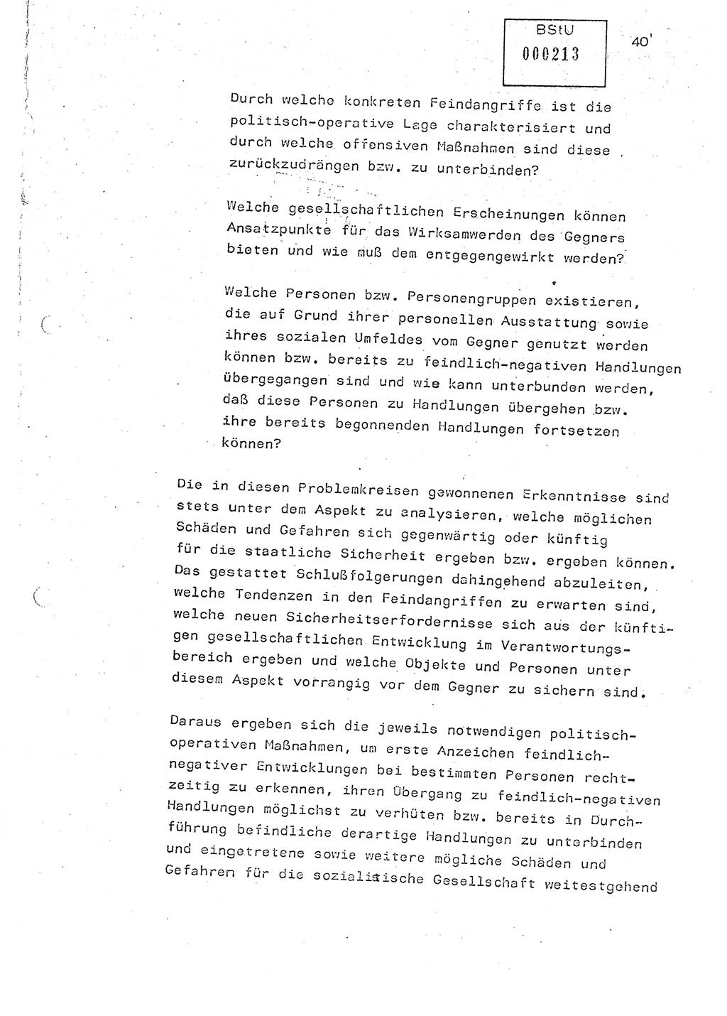 Studienmaterial Ministerium für Staatssicherheit (MfS) [Deutsche Demokratische Republik (DDR)], Hauptabteilung (HA) Ⅸ/ Auswertungs- und Kontrollgruppe (AKG), Berlin ca. 1986, Seite 40 (Stud.-Mat. MfS DDR HA Ⅸ/AKG 1986, S. 40)