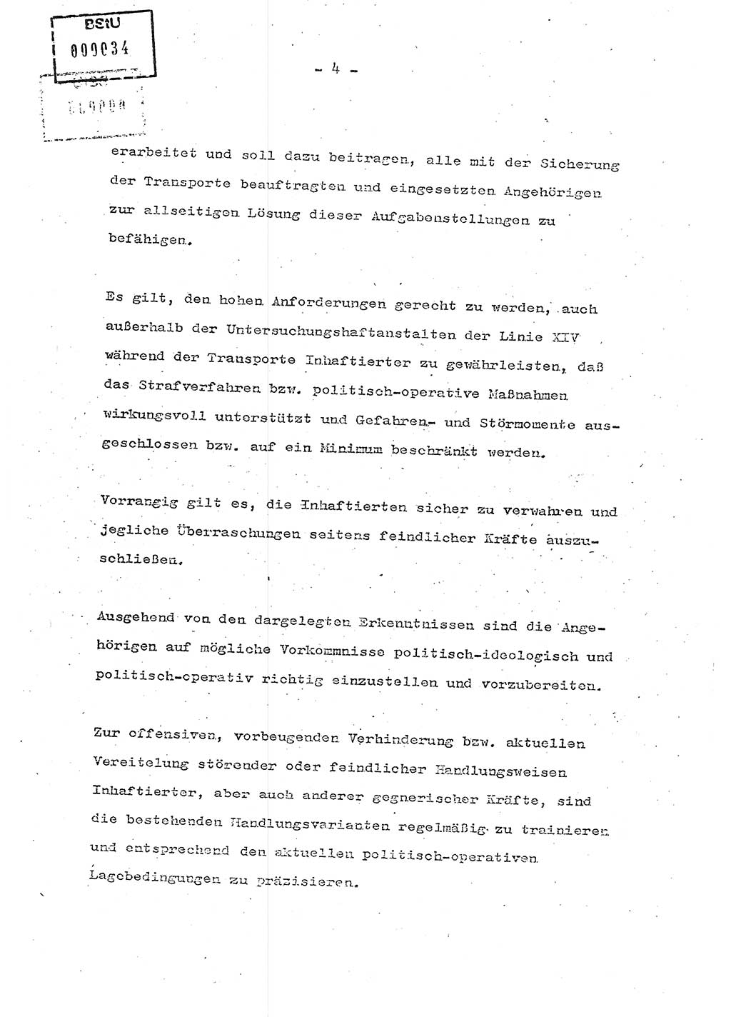 Schulungsmaterial Exemplar-Nr.: 7, Ministerium für Staatssicherheit [Deutsche Demokratische Republik (DDR)], Abteilung (Abt.) ⅩⅣ, Berlin 1986, Seite 4 (Sch.-Mat. Expl. 7 MfS DDR Abt. ⅩⅣ /86 1986, S. 4)