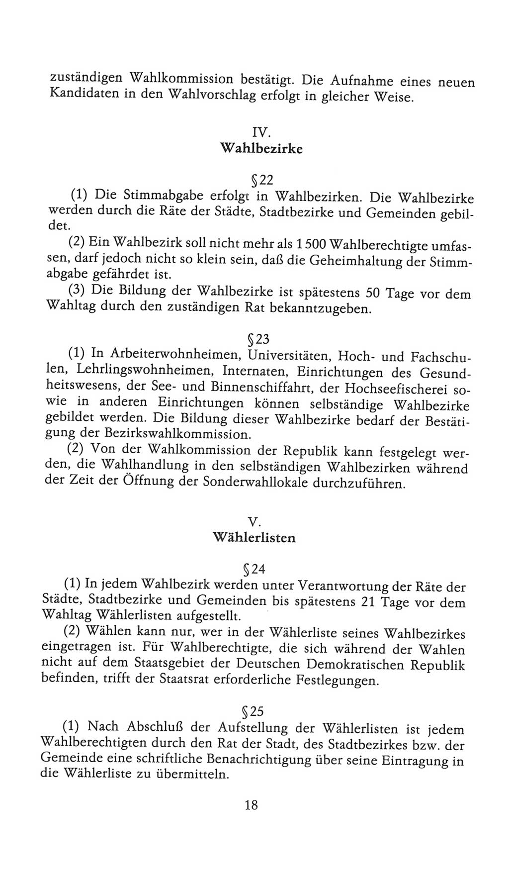 Volkskammer (VK) der Deutschen Demokratischen Republik (DDR), 9. Wahlperiode 1986-1990, Seite 18 (VK. DDR 9. WP. 1986-1990, S. 18)