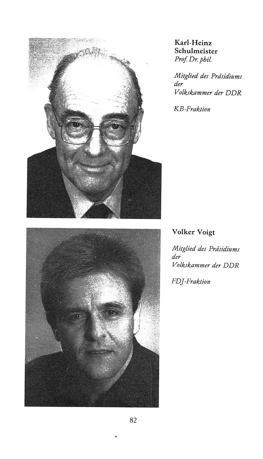 Volkskammer (VK) der Deutschen Demokratischen Republik (DDR), 9. Wahlperiode 1986-1990, Seite 82 (VK. DDR 9. WP. 1986-1990, S. 82)