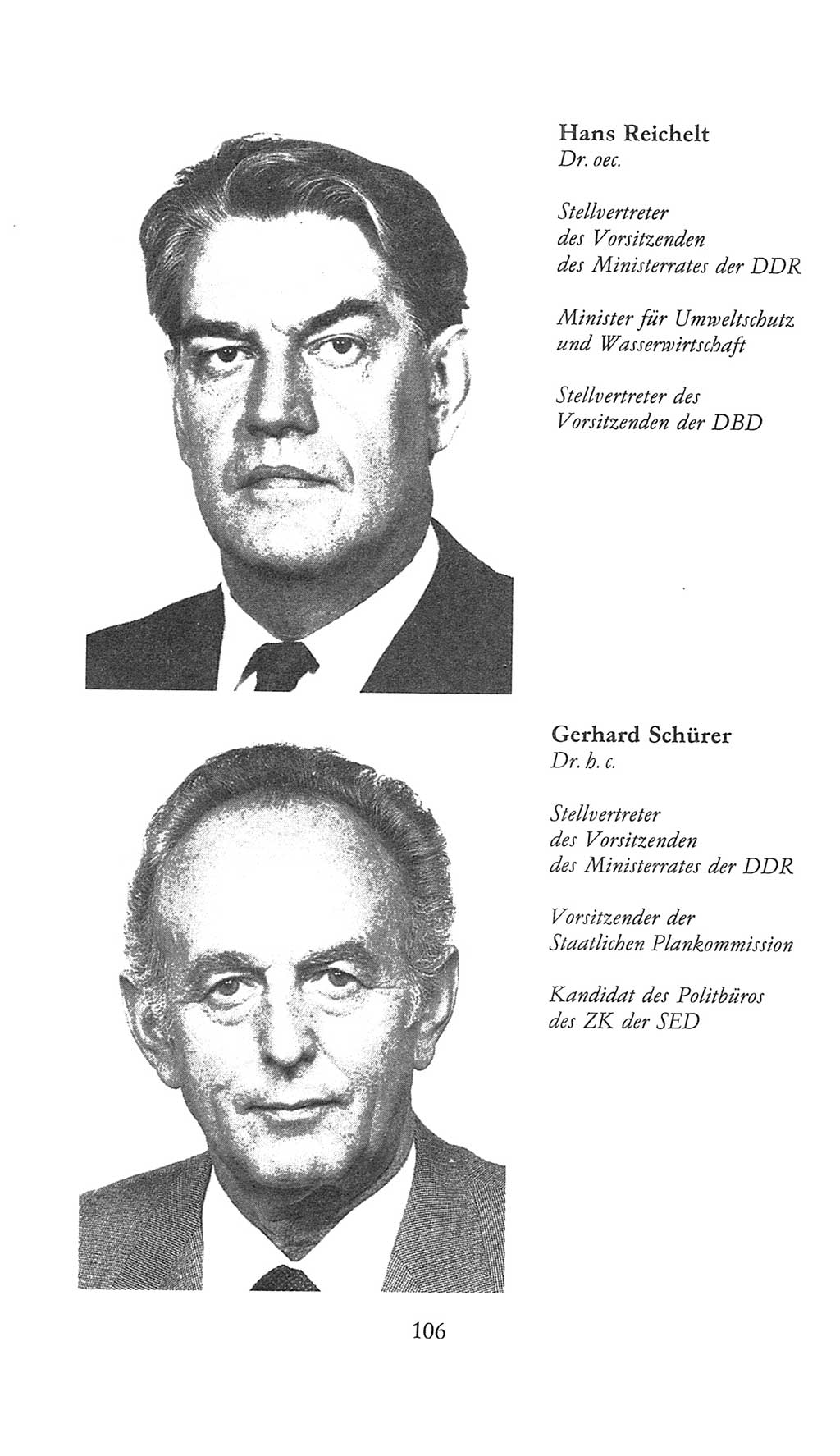 Volkskammer (VK) der Deutschen Demokratischen Republik (DDR), 9. Wahlperiode 1986-1990, Seite 106 (VK. DDR 9. WP. 1986-1990, S. 106)