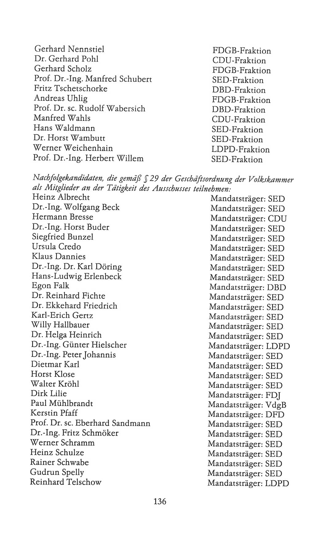 Volkskammer (VK) der Deutschen Demokratischen Republik (DDR), 9. Wahlperiode 1986-1990, Seite 136 (VK. DDR 9. WP. 1986-1990, S. 136)