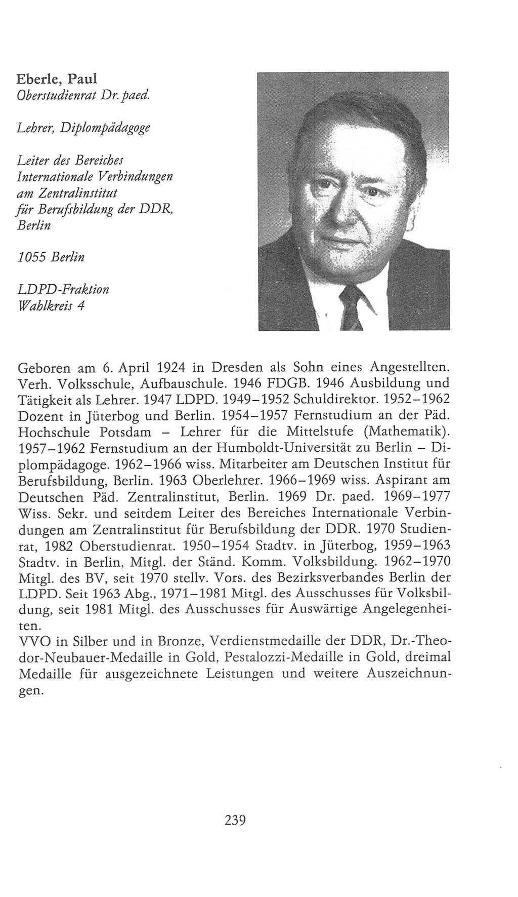 Volkskammer (VK) der Deutschen Demokratischen Republik (DDR), 9. Wahlperiode 1986-1990, Seite 239 (VK. DDR 9. WP. 1986-1990, S. 239)