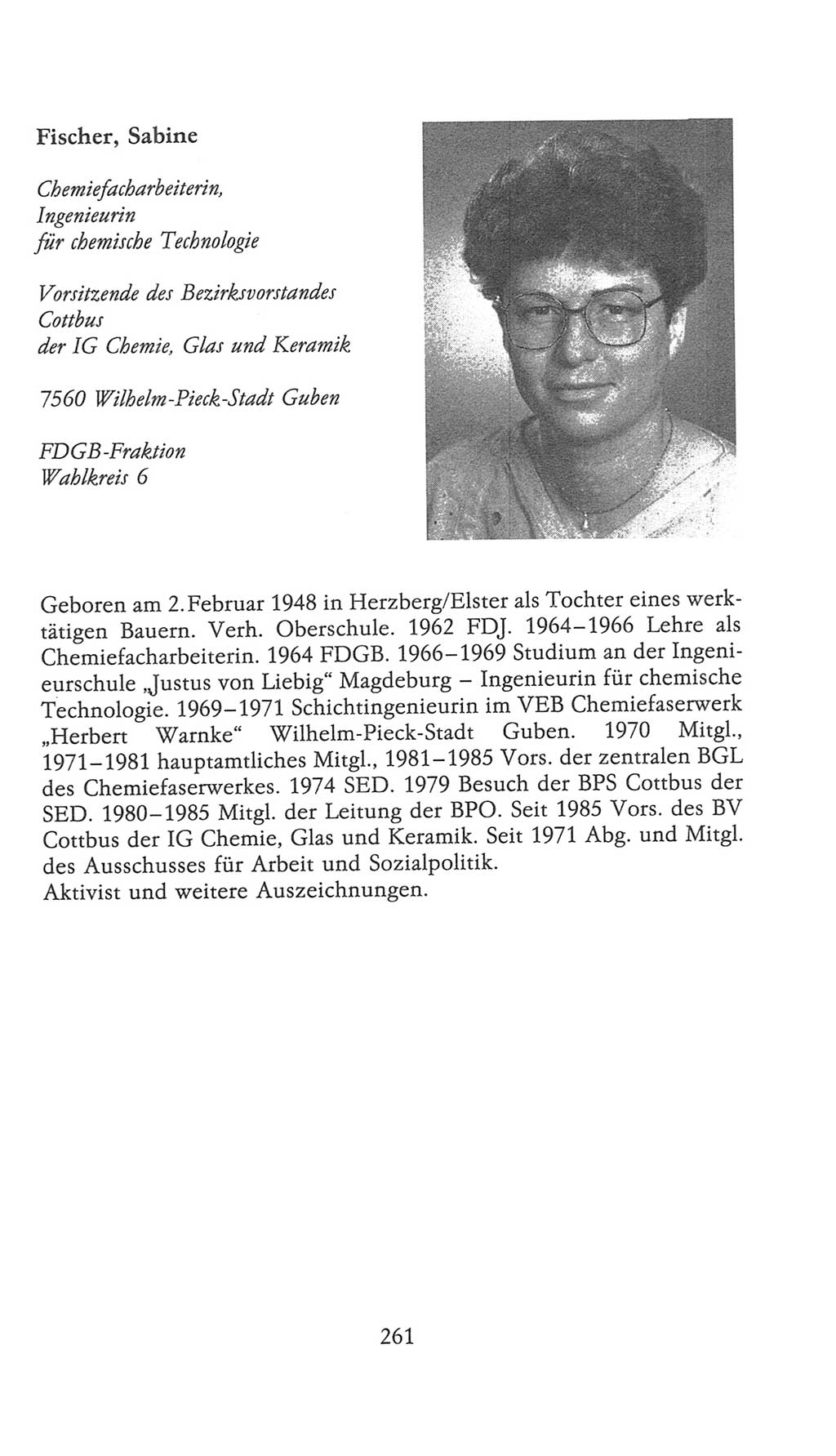 Volkskammer (VK) der Deutschen Demokratischen Republik (DDR), 9. Wahlperiode 1986-1990, Seite 261 (VK. DDR 9. WP. 1986-1990, S. 261)