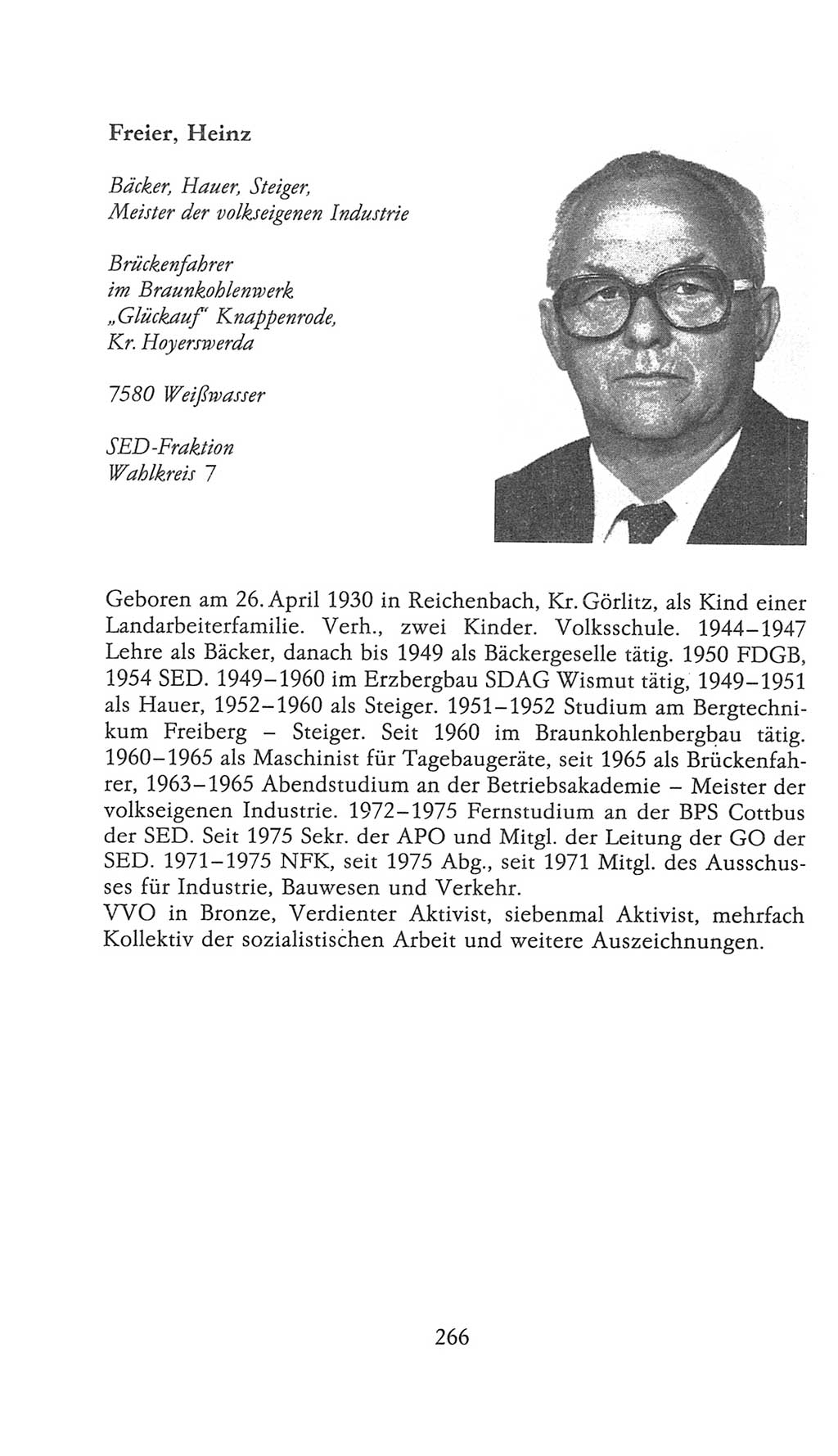 Volkskammer (VK) der Deutschen Demokratischen Republik (DDR), 9. Wahlperiode 1986-1990, Seite 266 (VK. DDR 9. WP. 1986-1990, S. 266)