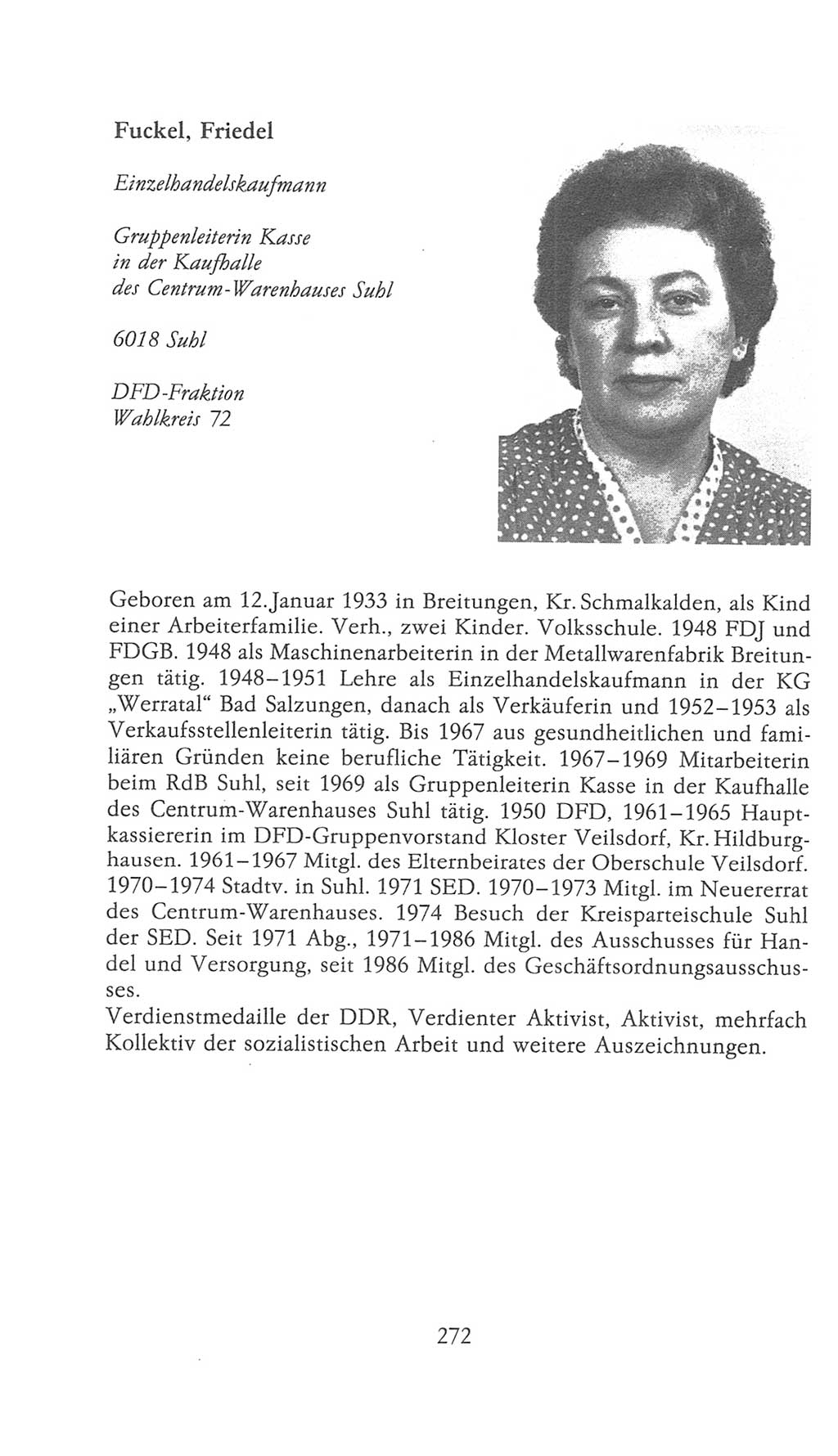 Volkskammer (VK) der Deutschen Demokratischen Republik (DDR), 9. Wahlperiode 1986-1990, Seite 272 (VK. DDR 9. WP. 1986-1990, S. 272)