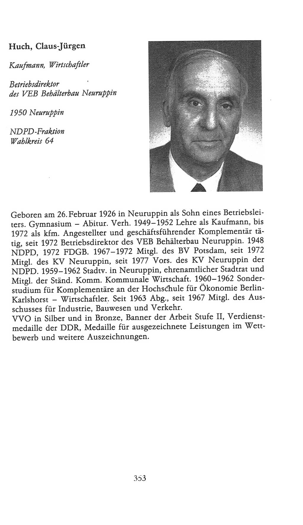 Volkskammer (VK) der Deutschen Demokratischen Republik (DDR), 9. Wahlperiode 1986-1990, Seite 353 (VK. DDR 9. WP. 1986-1990, S. 353)