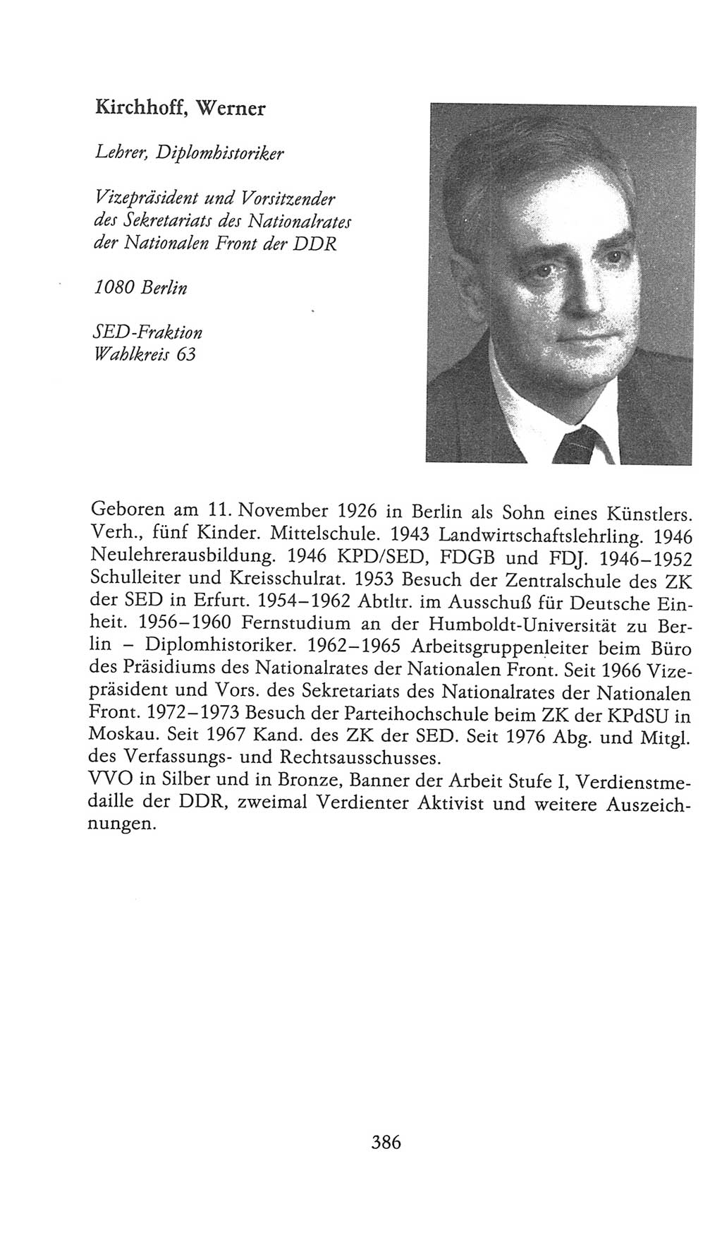 Volkskammer (VK) der Deutschen Demokratischen Republik (DDR), 9. Wahlperiode 1986-1990, Seite 386 (VK. DDR 9. WP. 1986-1990, S. 386)