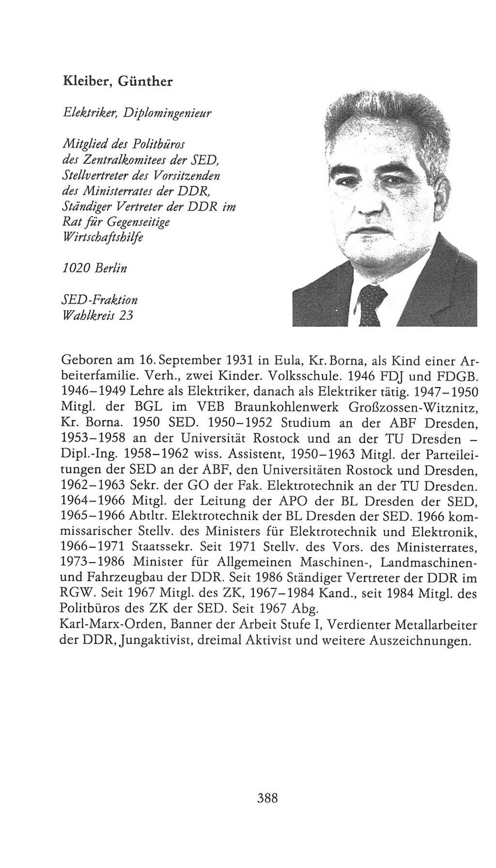 Volkskammer (VK) der Deutschen Demokratischen Republik (DDR), 9. Wahlperiode 1986-1990, Seite 388 (VK. DDR 9. WP. 1986-1990, S. 388)