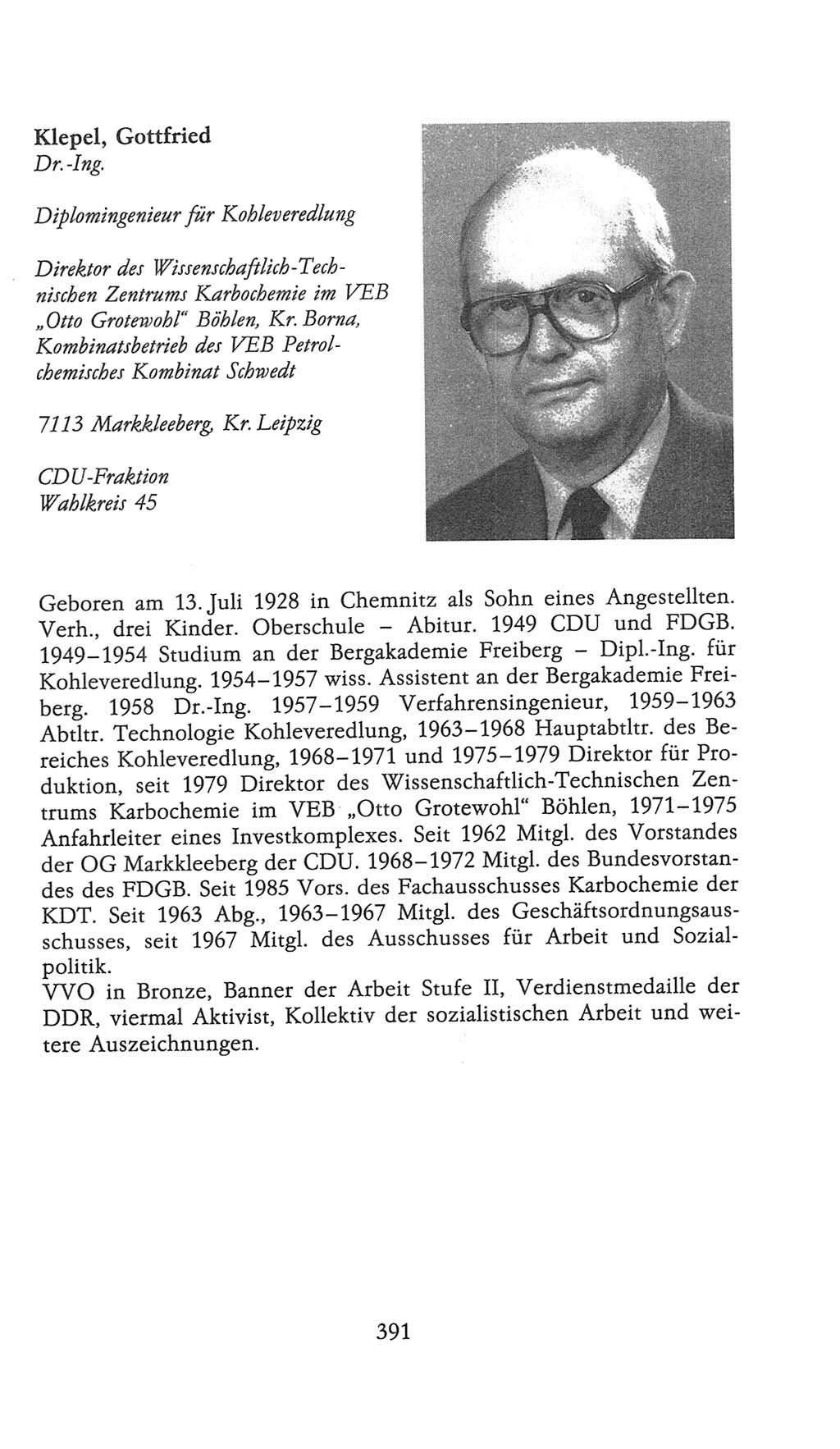 Volkskammer (VK) der Deutschen Demokratischen Republik (DDR), 9. Wahlperiode 1986-1990, Seite 391 (VK. DDR 9. WP. 1986-1990, S. 391)