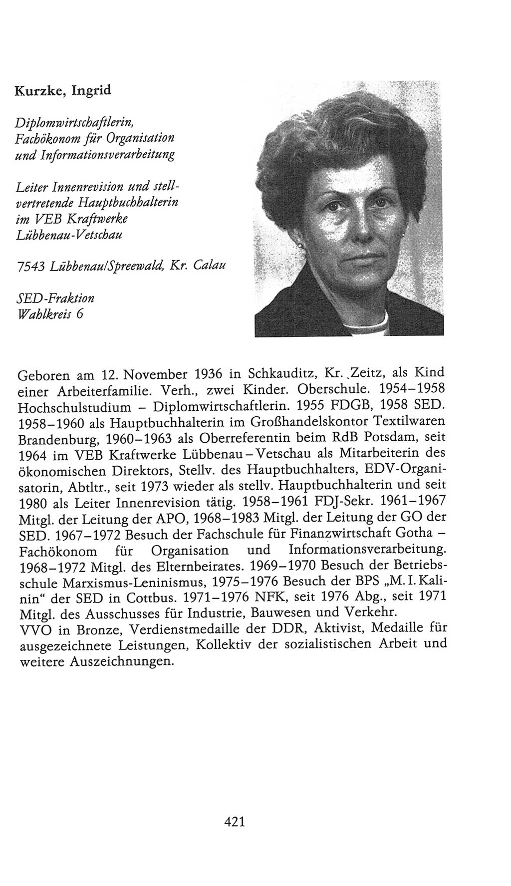 Volkskammer (VK) der Deutschen Demokratischen Republik (DDR), 9. Wahlperiode 1986-1990, Seite 421 (VK. DDR 9. WP. 1986-1990, S. 421)