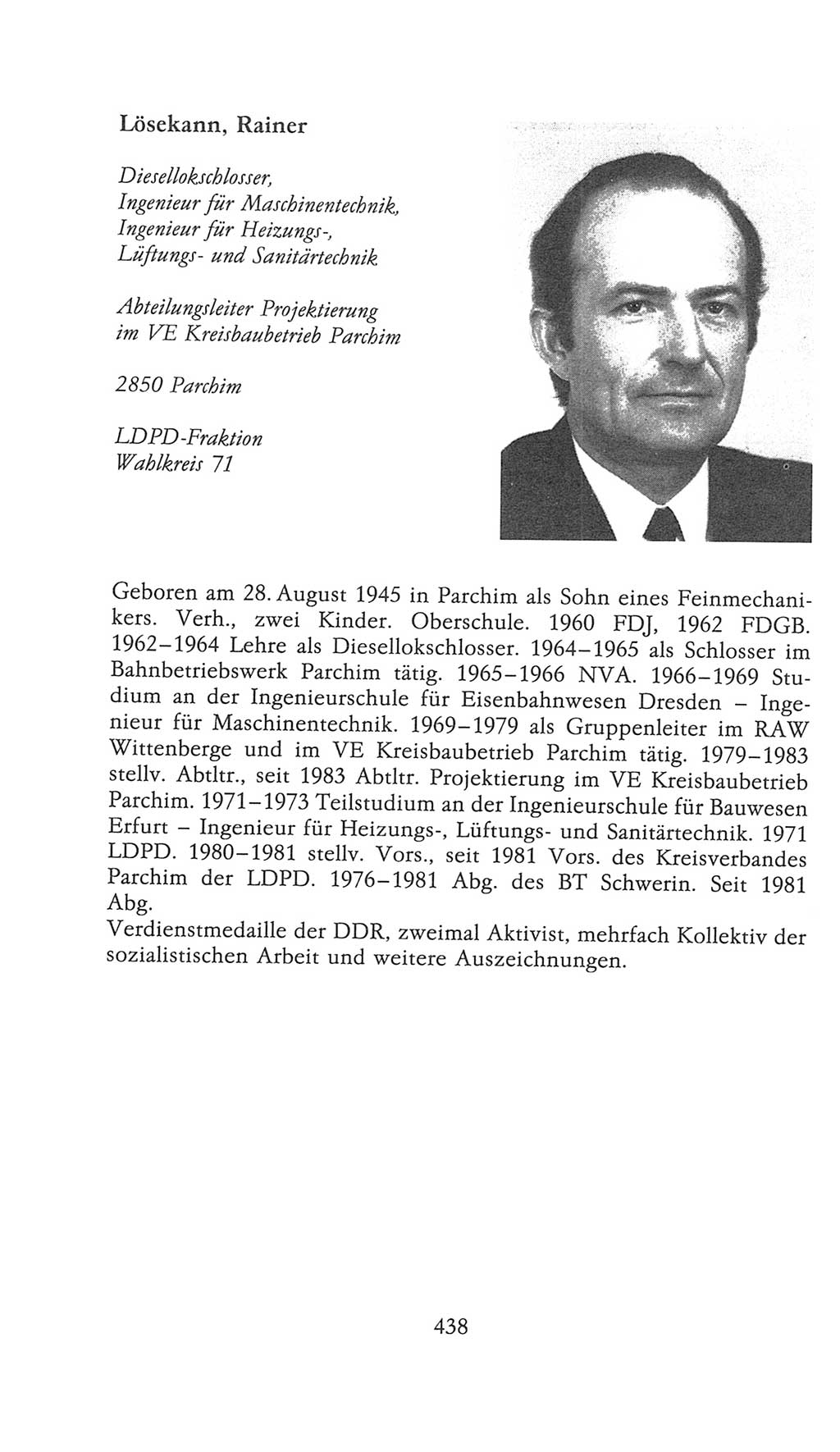 Volkskammer (VK) der Deutschen Demokratischen Republik (DDR), 9. Wahlperiode 1986-1990, Seite 438 (VK. DDR 9. WP. 1986-1990, S. 438)