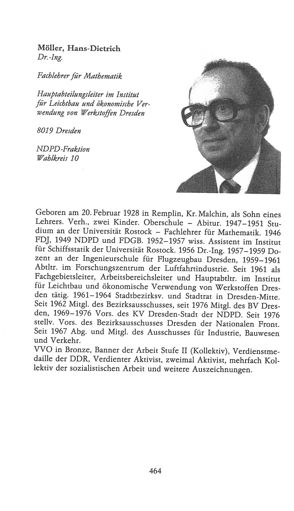 Volkskammer (VK) der Deutschen Demokratischen Republik (DDR), 9. Wahlperiode 1986-1990, Seite 464 (VK. DDR 9. WP. 1986-1990, S. 464)