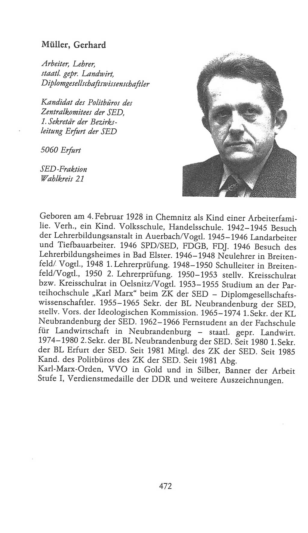 Volkskammer (VK) der Deutschen Demokratischen Republik (DDR), 9. Wahlperiode 1986-1990, Seite 472 (VK. DDR 9. WP. 1986-1990, S. 472)