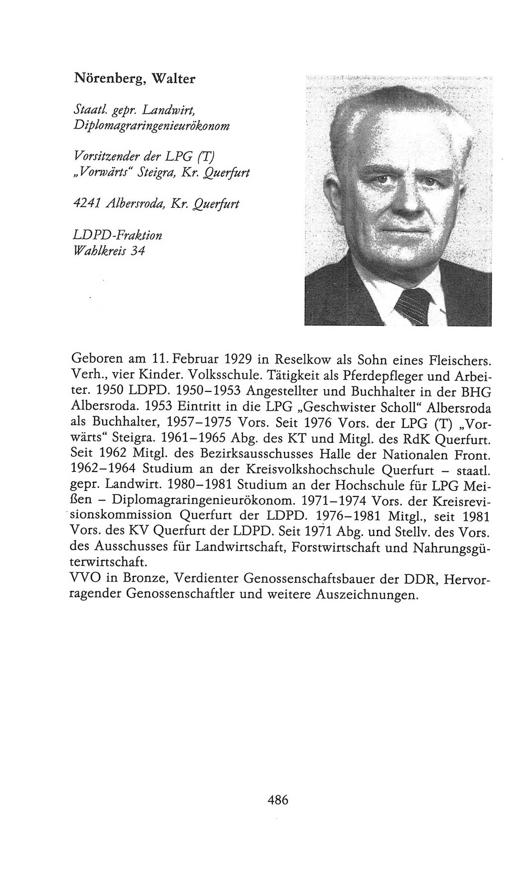 Volkskammer (VK) der Deutschen Demokratischen Republik (DDR), 9. Wahlperiode 1986-1990, Seite 486 (VK. DDR 9. WP. 1986-1990, S. 486)