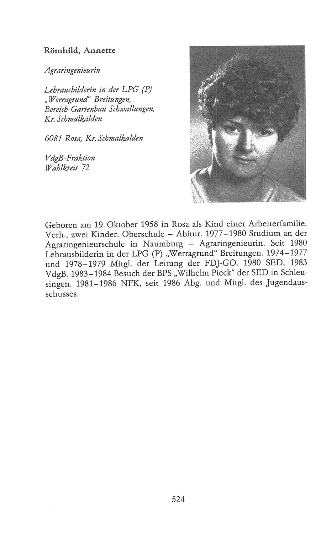 Volkskammer (VK) der Deutschen Demokratischen Republik (DDR), 9. Wahlperiode 1986-1990, Seite 524 (VK. DDR 9. WP. 1986-1990, S. 524)