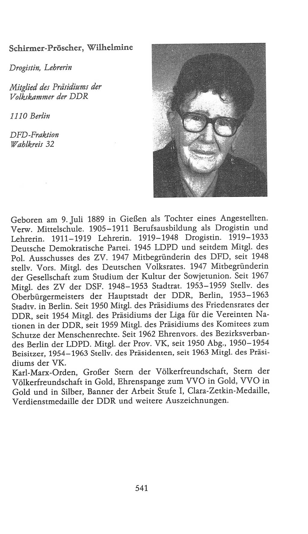 Volkskammer (VK) der Deutschen Demokratischen Republik (DDR), 9. Wahlperiode 1986-1990, Seite 541 (VK. DDR 9. WP. 1986-1990, S. 541)