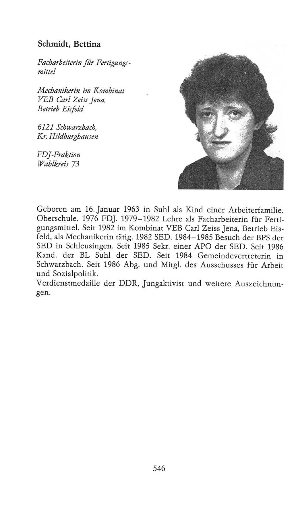 Volkskammer (VK) der Deutschen Demokratischen Republik (DDR), 9. Wahlperiode 1986-1990, Seite 546 (VK. DDR 9. WP. 1986-1990, S. 546)