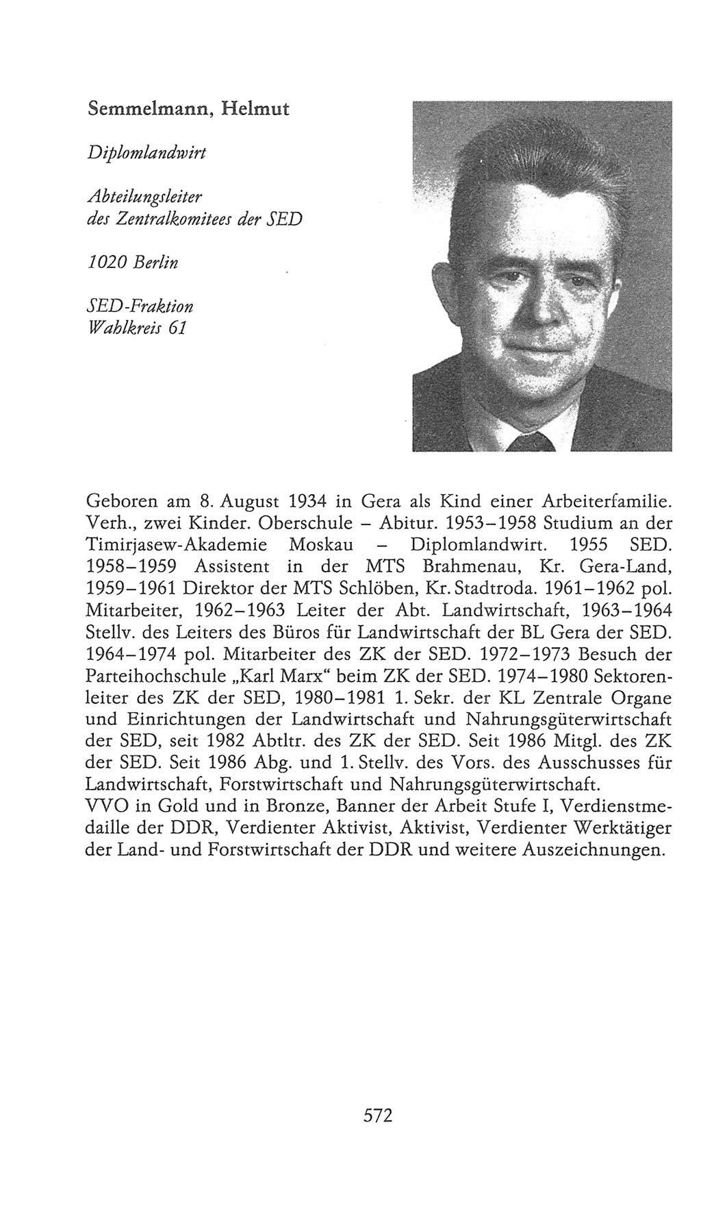 Volkskammer (VK) der Deutschen Demokratischen Republik (DDR), 9. Wahlperiode 1986-1990, Seite 572 (VK. DDR 9. WP. 1986-1990, S. 572)