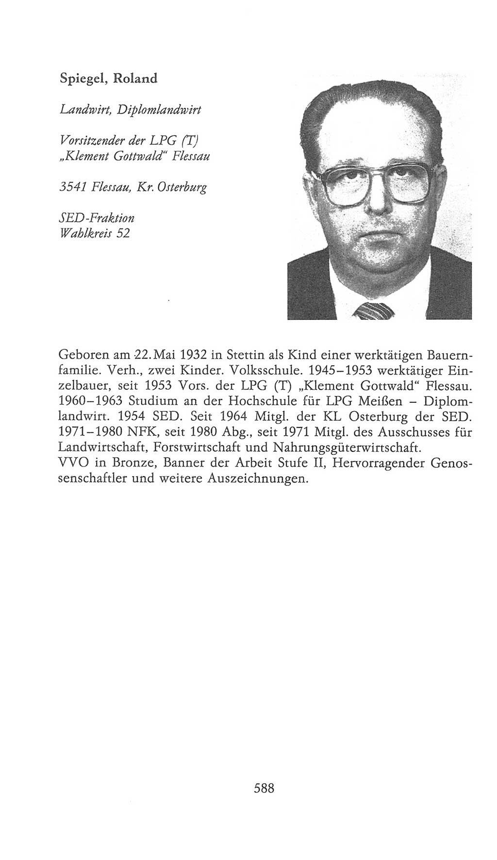 Volkskammer (VK) der Deutschen Demokratischen Republik (DDR), 9. Wahlperiode 1986-1990, Seite 588 (VK. DDR 9. WP. 1986-1990, S. 588)