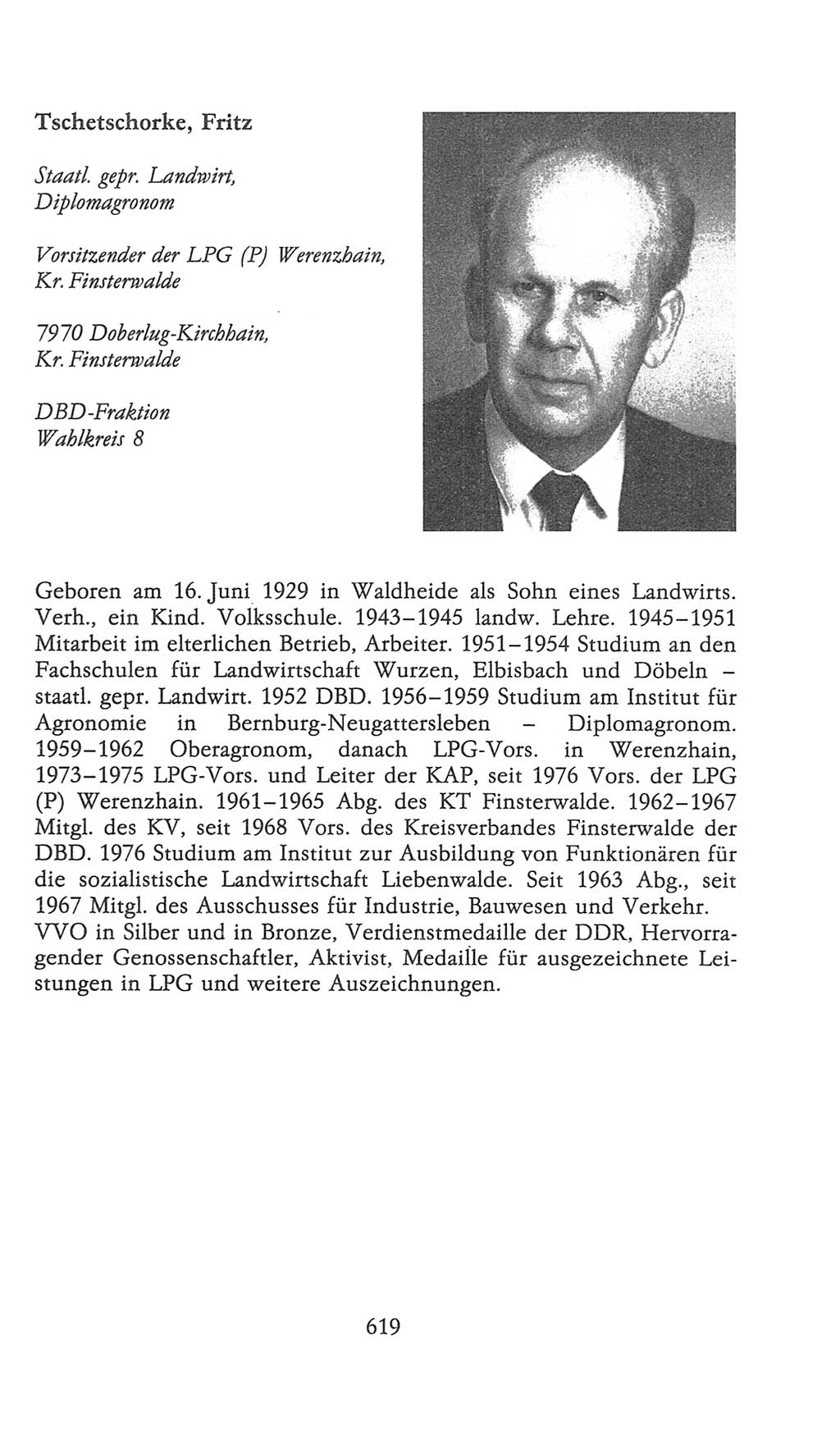 Volkskammer (VK) der Deutschen Demokratischen Republik (DDR), 9. Wahlperiode 1986-1990, Seite 619 (VK. DDR 9. WP. 1986-1990, S. 619)