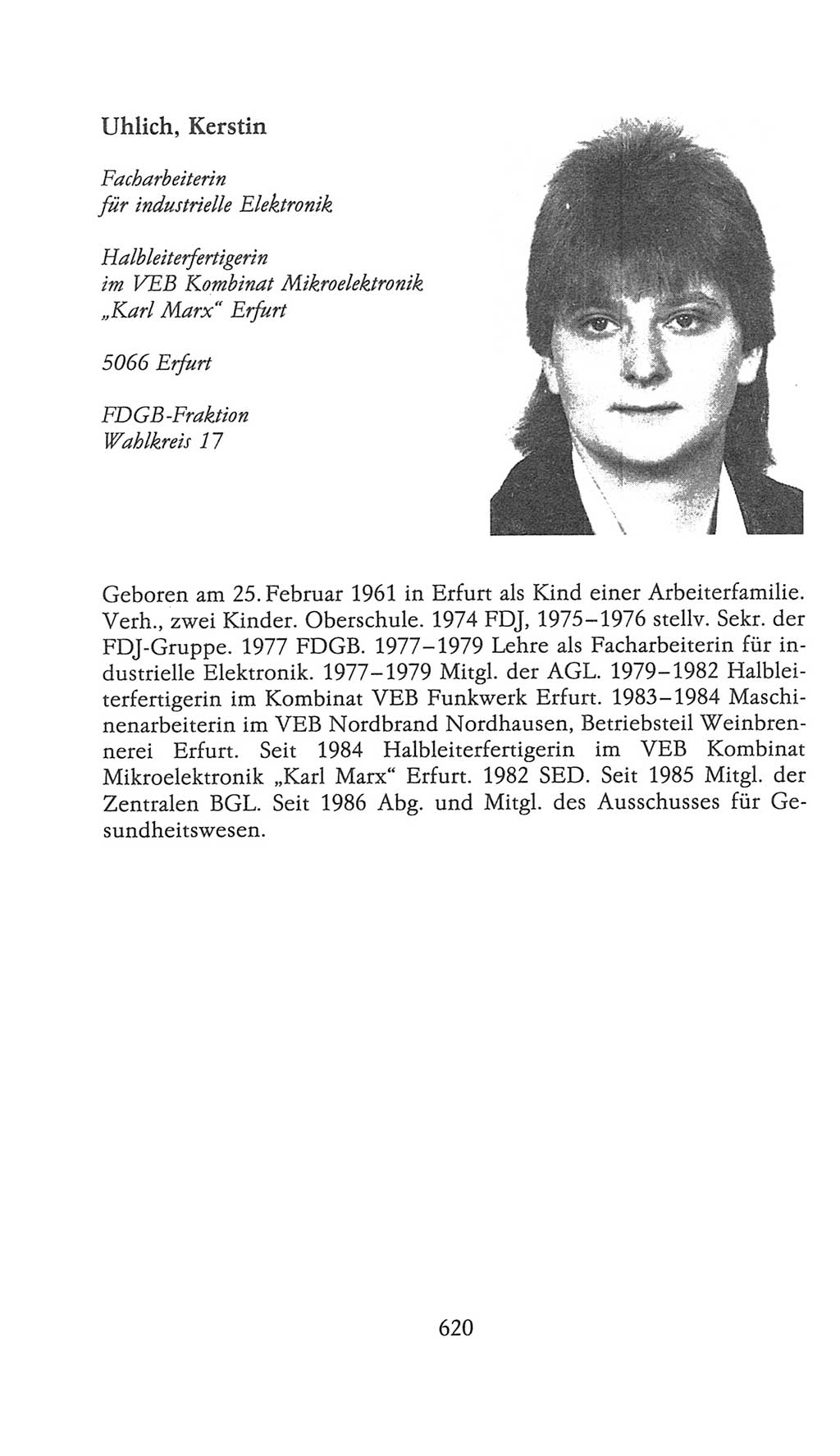 Volkskammer (VK) der Deutschen Demokratischen Republik (DDR), 9. Wahlperiode 1986-1990, Seite 620 (VK. DDR 9. WP. 1986-1990, S. 620)