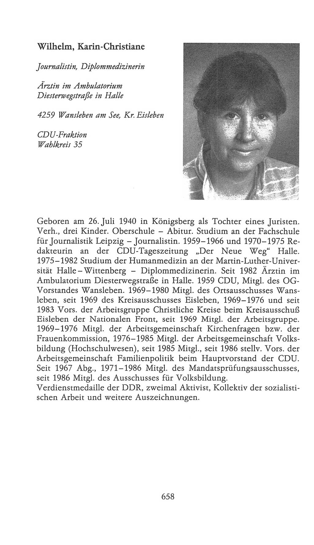 Volkskammer (VK) der Deutschen Demokratischen Republik (DDR), 9. Wahlperiode 1986-1990, Seite 658 (VK. DDR 9. WP. 1986-1990, S. 658)