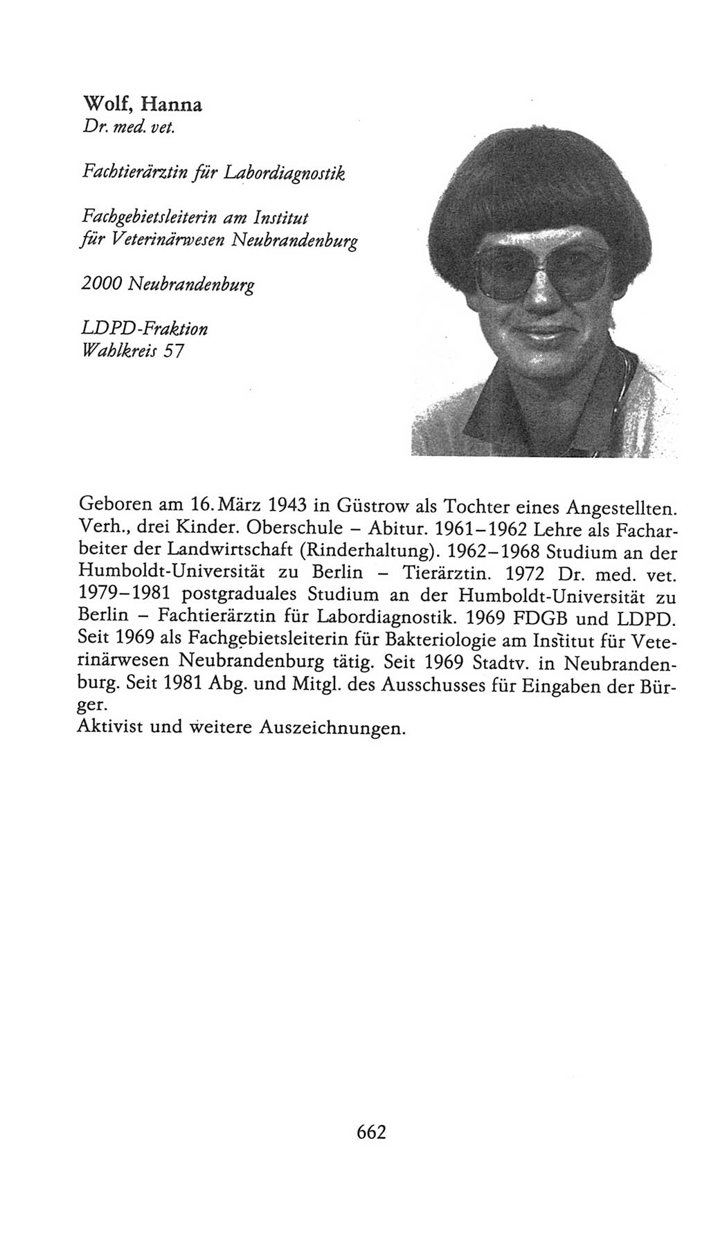 Volkskammer (VK) der Deutschen Demokratischen Republik (DDR), 9. Wahlperiode 1986-1990, Seite 662 (VK. DDR 9. WP. 1986-1990, S. 662)