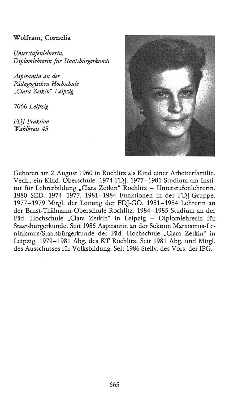 Volkskammer (VK) der Deutschen Demokratischen Republik (DDR), 9. Wahlperiode 1986-1990, Seite 665 (VK. DDR 9. WP. 1986-1990, S. 665)