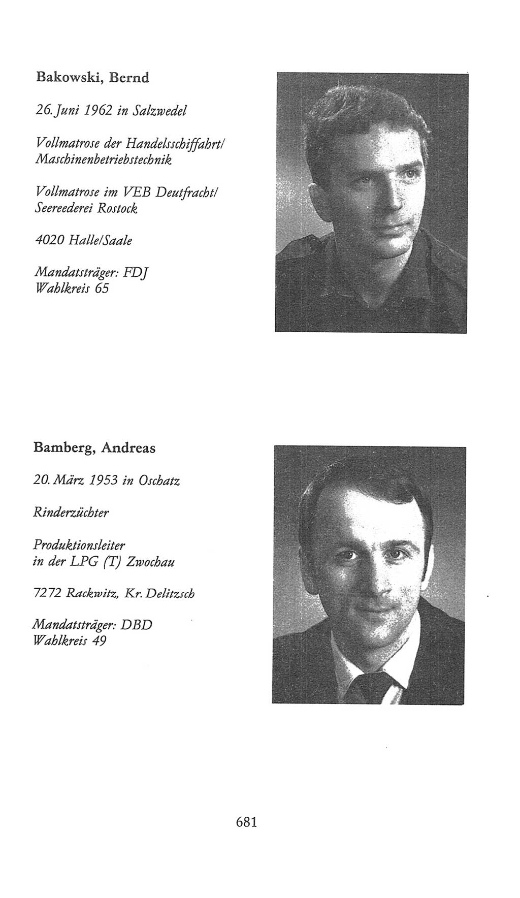 Volkskammer (VK) der Deutschen Demokratischen Republik (DDR), 9. Wahlperiode 1986-1990, Seite 681 (VK. DDR 9. WP. 1986-1990, S. 681)