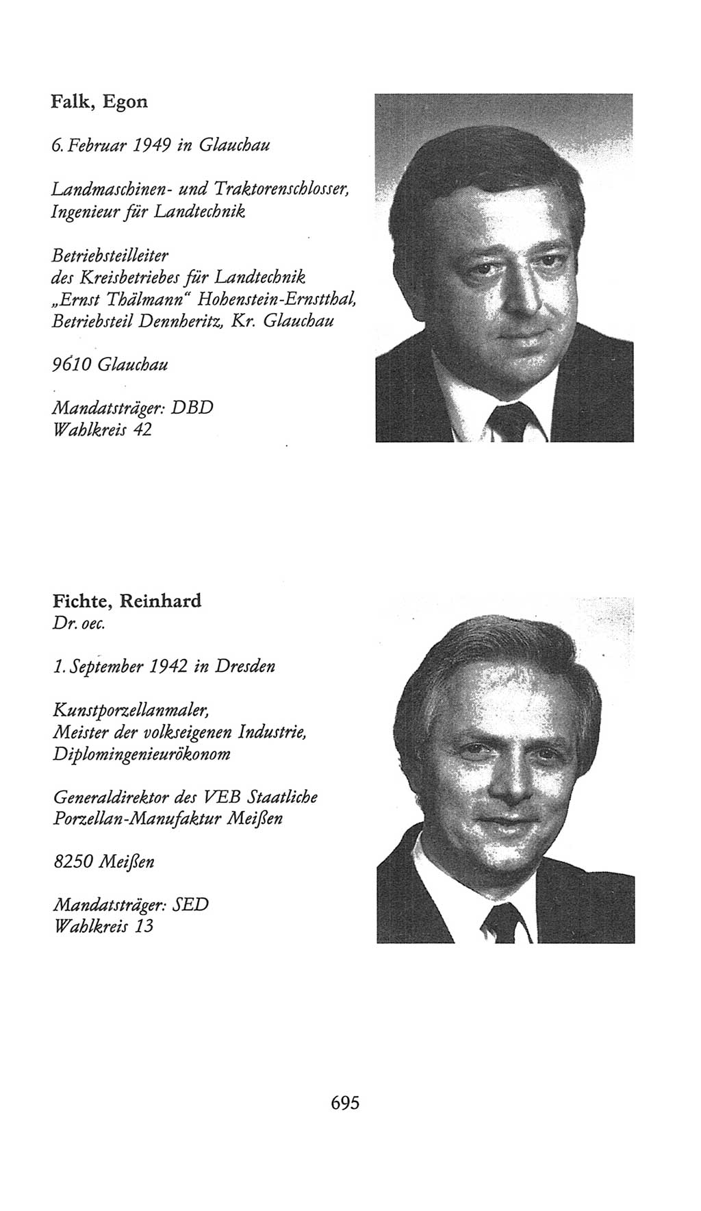 Volkskammer (VK) der Deutschen Demokratischen Republik (DDR), 9. Wahlperiode 1986-1990, Seite 695 (VK. DDR 9. WP. 1986-1990, S. 695)