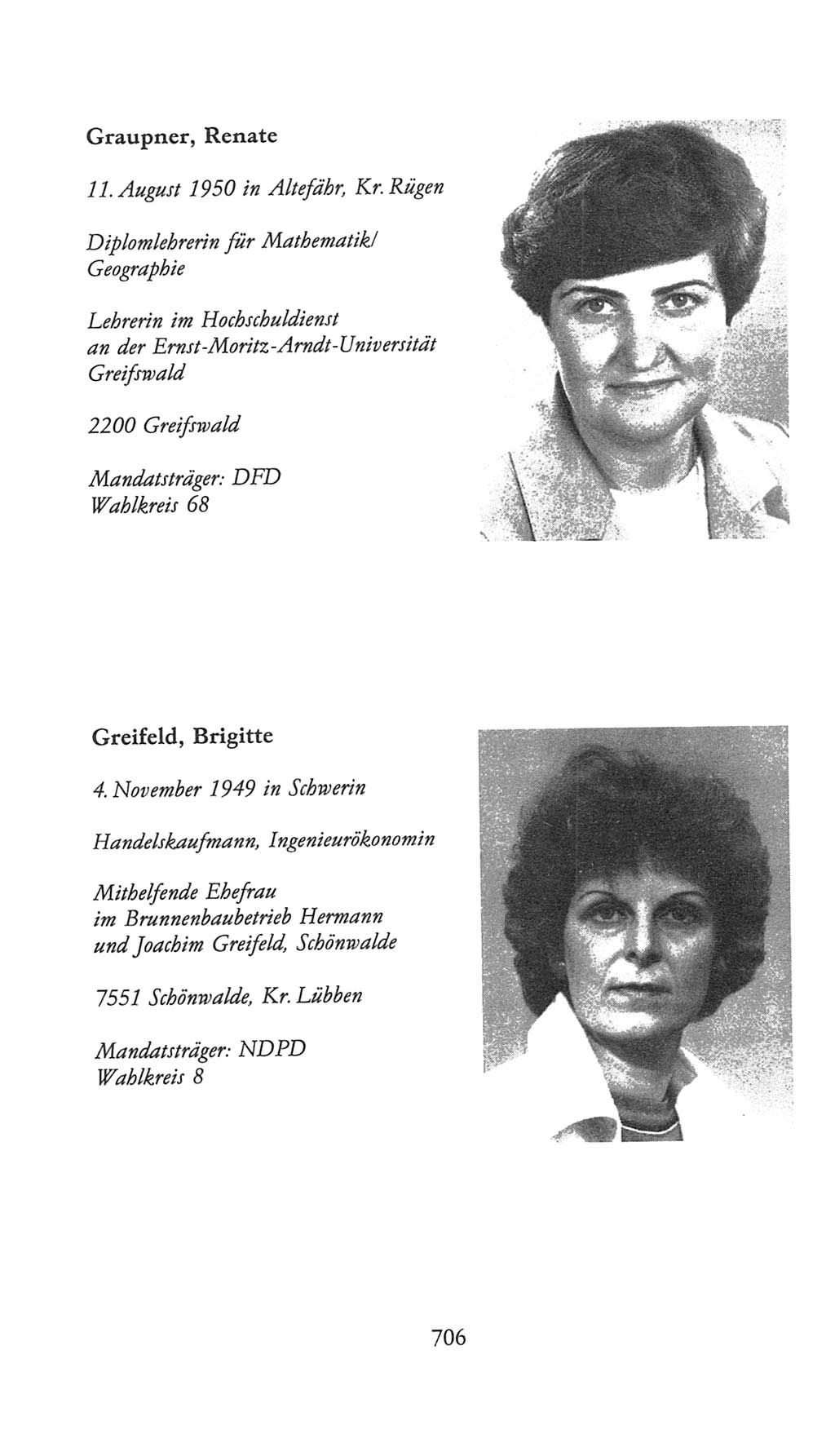 Volkskammer (VK) der Deutschen Demokratischen Republik (DDR), 9. Wahlperiode 1986-1990, Seite 706 (VK. DDR 9. WP. 1986-1990, S. 706)