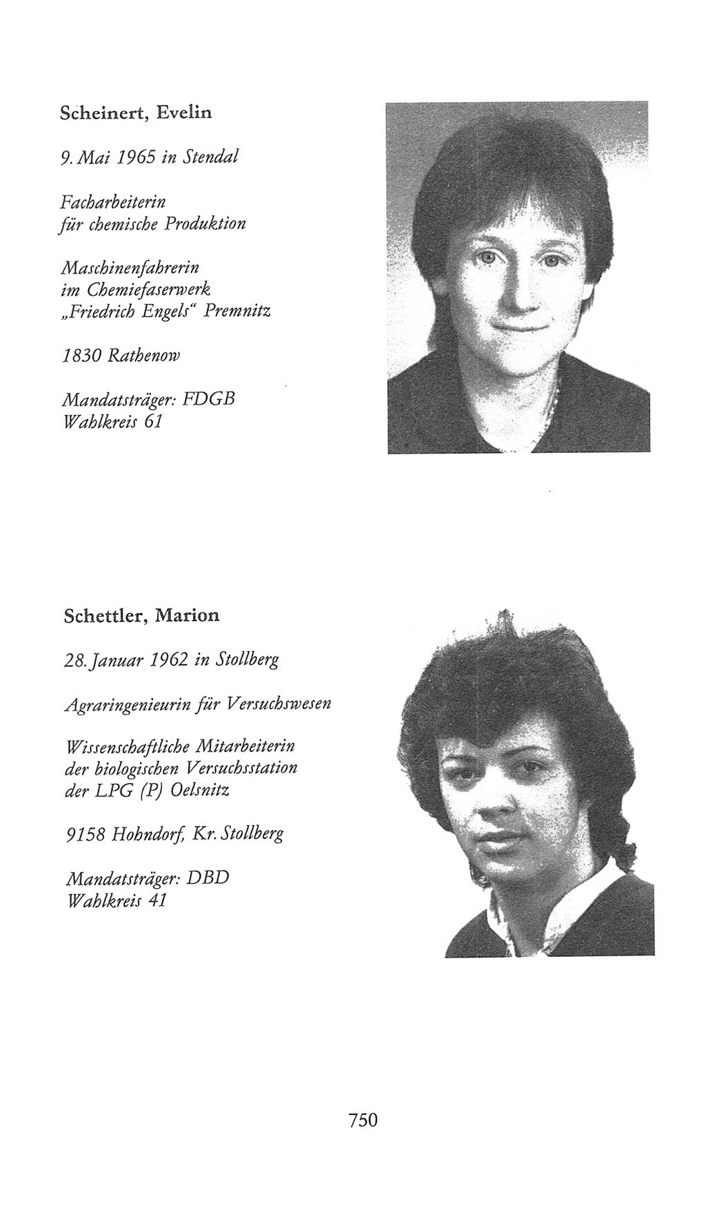 Volkskammer (VK) der Deutschen Demokratischen Republik (DDR), 9. Wahlperiode 1986-1990, Seite 750 (VK. DDR 9. WP. 1986-1990, S. 750)