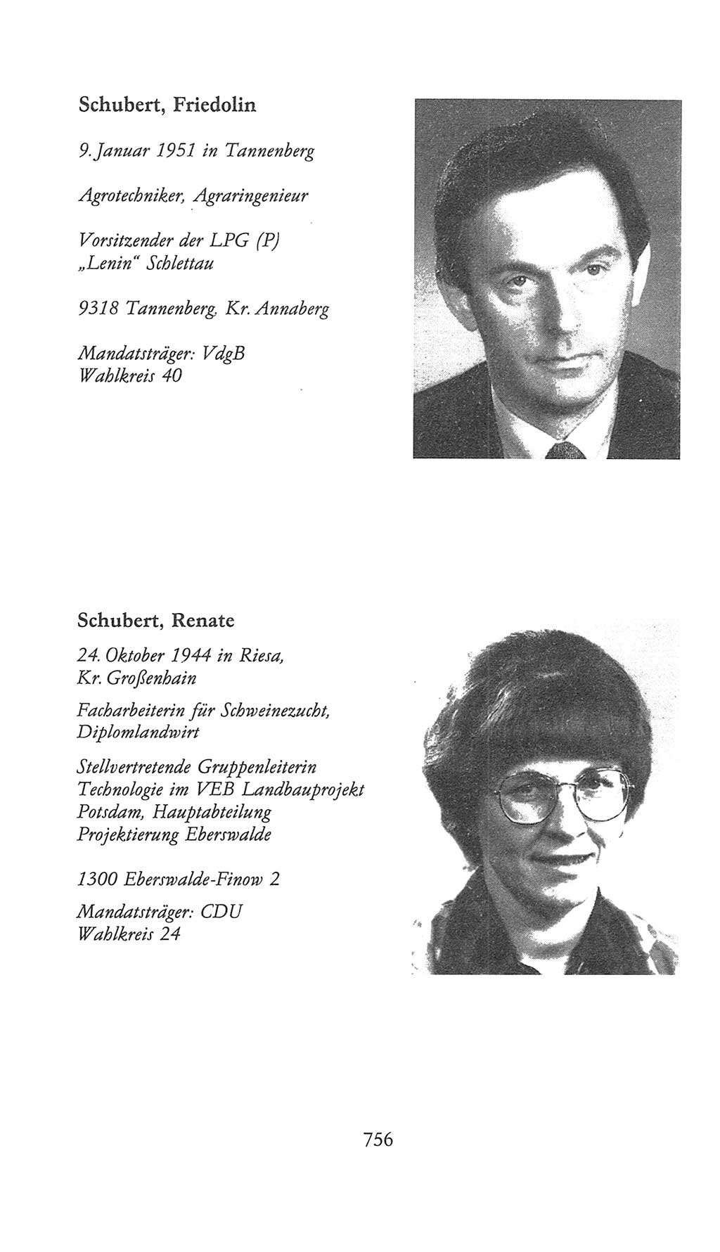 Volkskammer (VK) der Deutschen Demokratischen Republik (DDR), 9. Wahlperiode 1986-1990, Seite 756 (VK. DDR 9. WP. 1986-1990, S. 756)