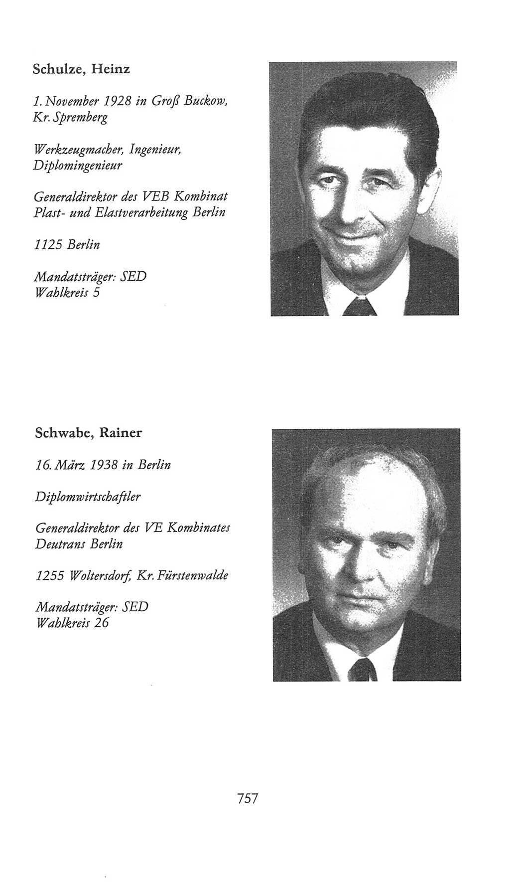 Volkskammer (VK) der Deutschen Demokratischen Republik (DDR), 9. Wahlperiode 1986-1990, Seite 757 (VK. DDR 9. WP. 1986-1990, S. 757)