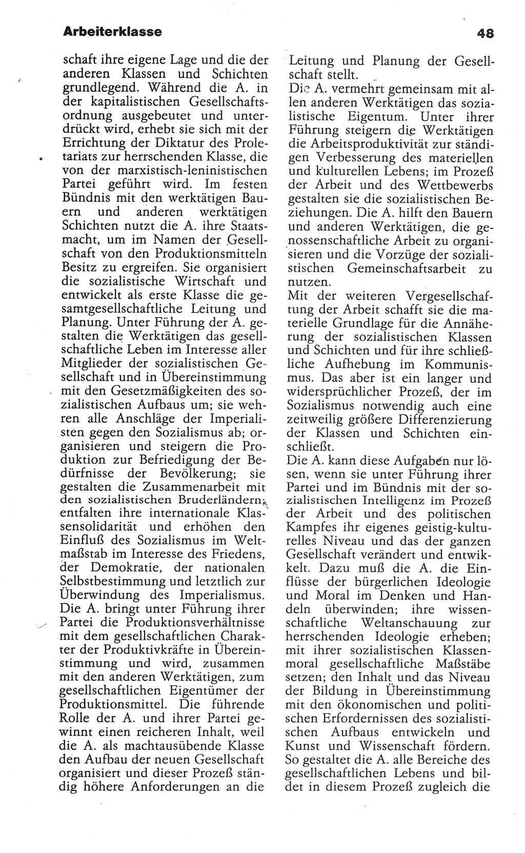 Wörterbuch der marxistisch-leninistischen Philosophie [Deutsche Demokratische Republik (DDR)] 1986, Seite 48 (Wb. ML Phil. DDR 1986, S. 48)