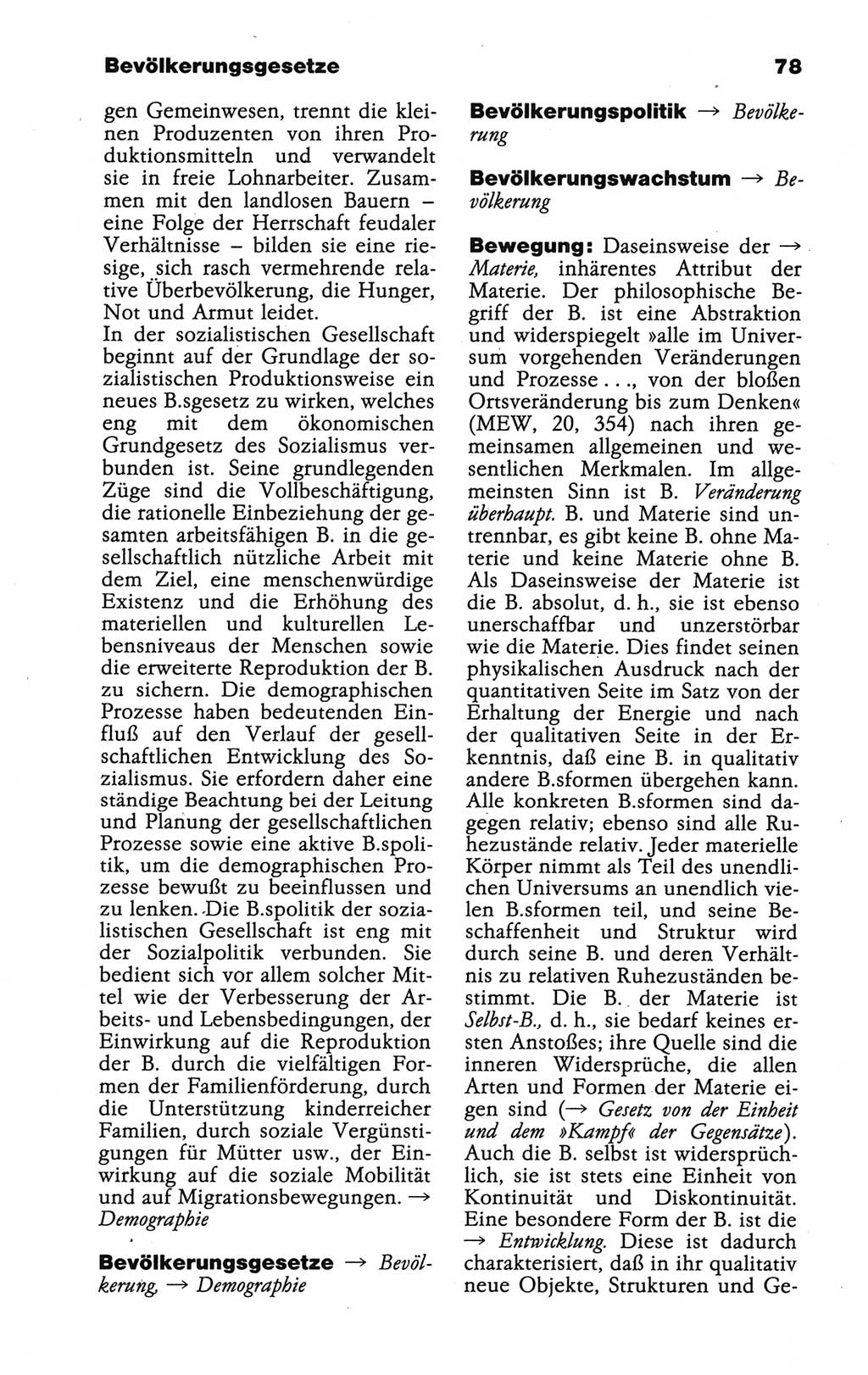 Wörterbuch der marxistisch-leninistischen Philosophie [Deutsche Demokratische Republik (DDR)] 1986, Seite 78 (Wb. ML Phil. DDR 1986, S. 78)