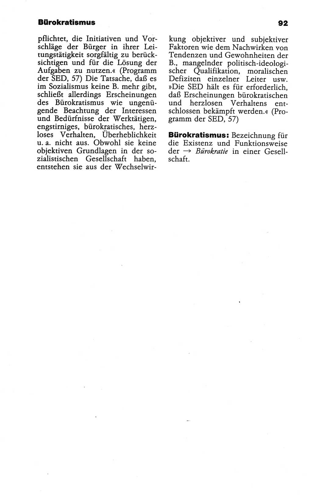 Wörterbuch der marxistisch-leninistischen Philosophie [Deutsche Demokratische Republik (DDR)] 1986, Seite 92 (Wb. ML Phil. DDR 1986, S. 92)