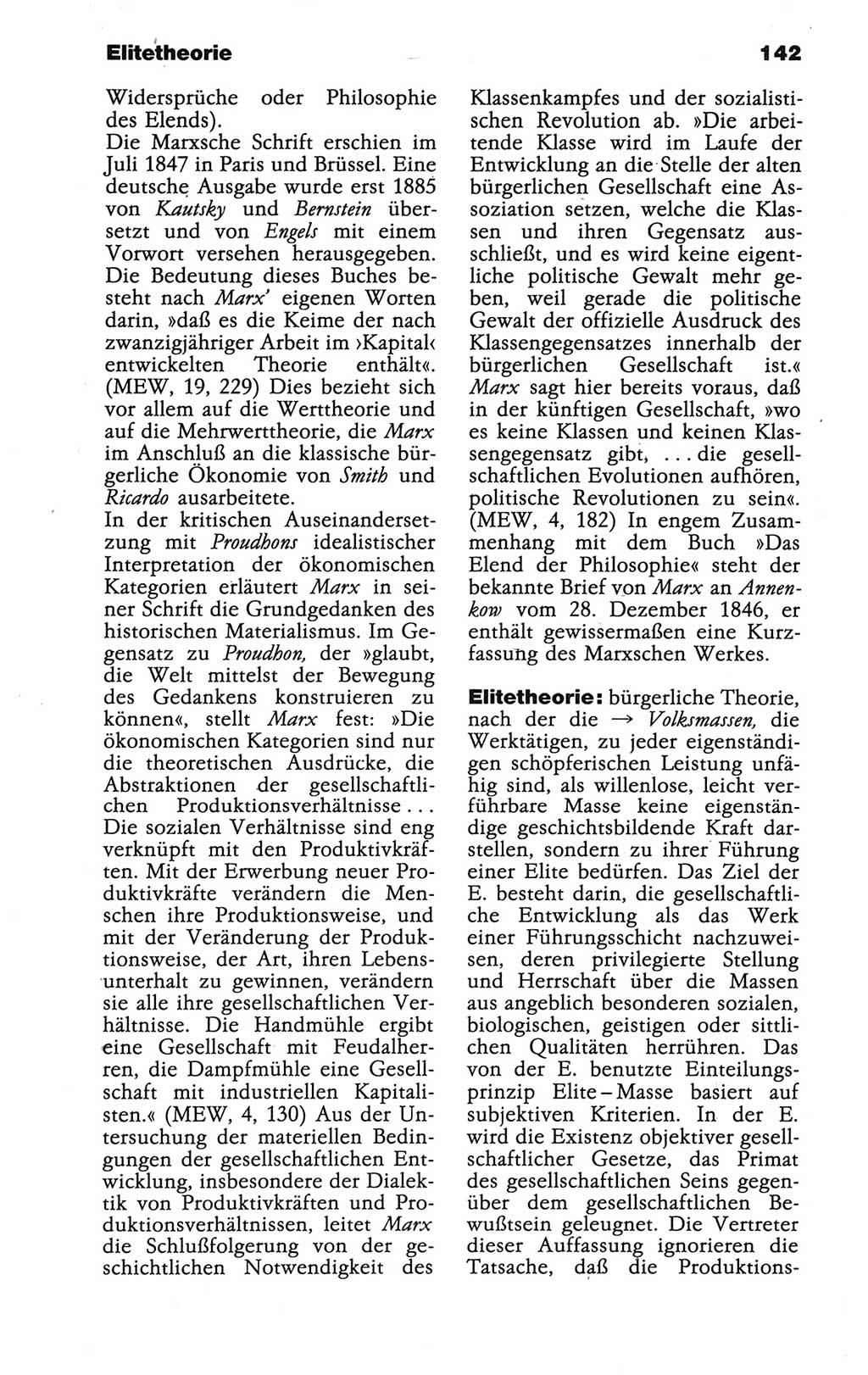 Wörterbuch der marxistisch-leninistischen Philosophie [Deutsche Demokratische Republik (DDR)] 1986, Seite 142 (Wb. ML Phil. DDR 1986, S. 142)