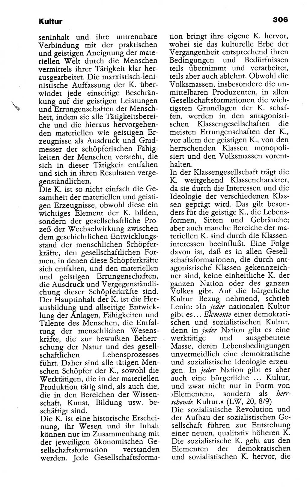 Wörterbuch der marxistisch-leninistischen Philosophie [Deutsche Demokratische Republik (DDR)] 1986, Seite 306 (Wb. ML Phil. DDR 1986, S. 306)