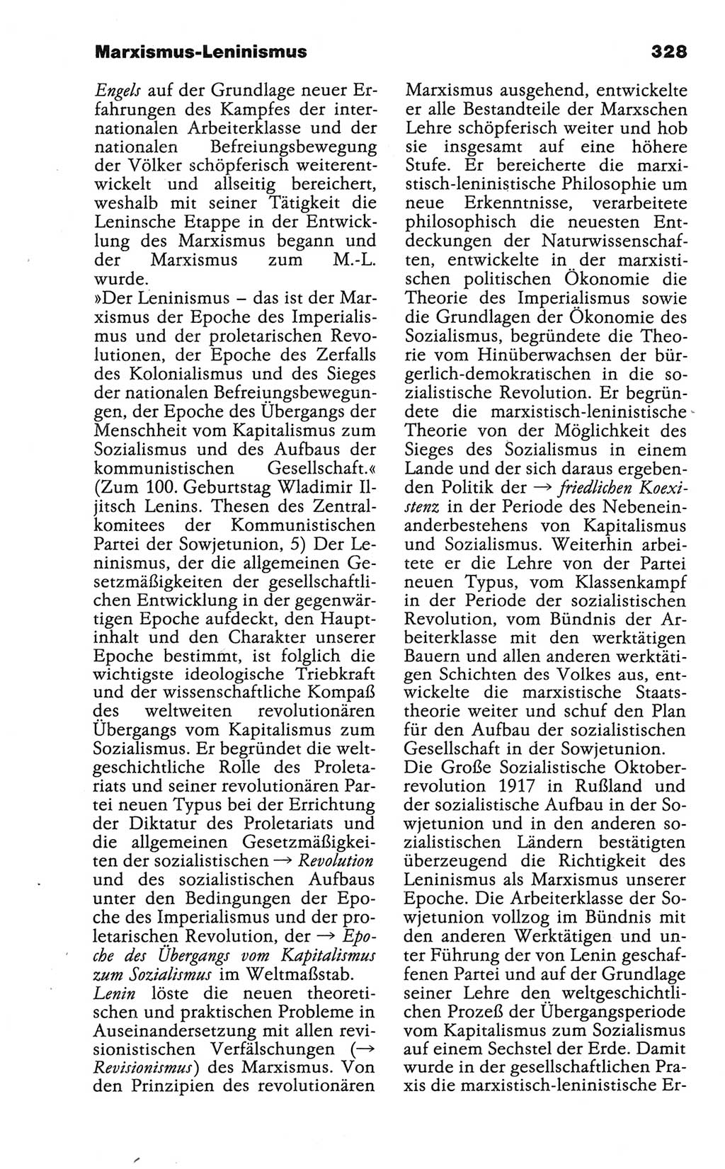 Wörterbuch der marxistisch-leninistischen Philosophie [Deutsche Demokratische Republik (DDR)] 1986, Seite 328 (Wb. ML Phil. DDR 1986, S. 328)