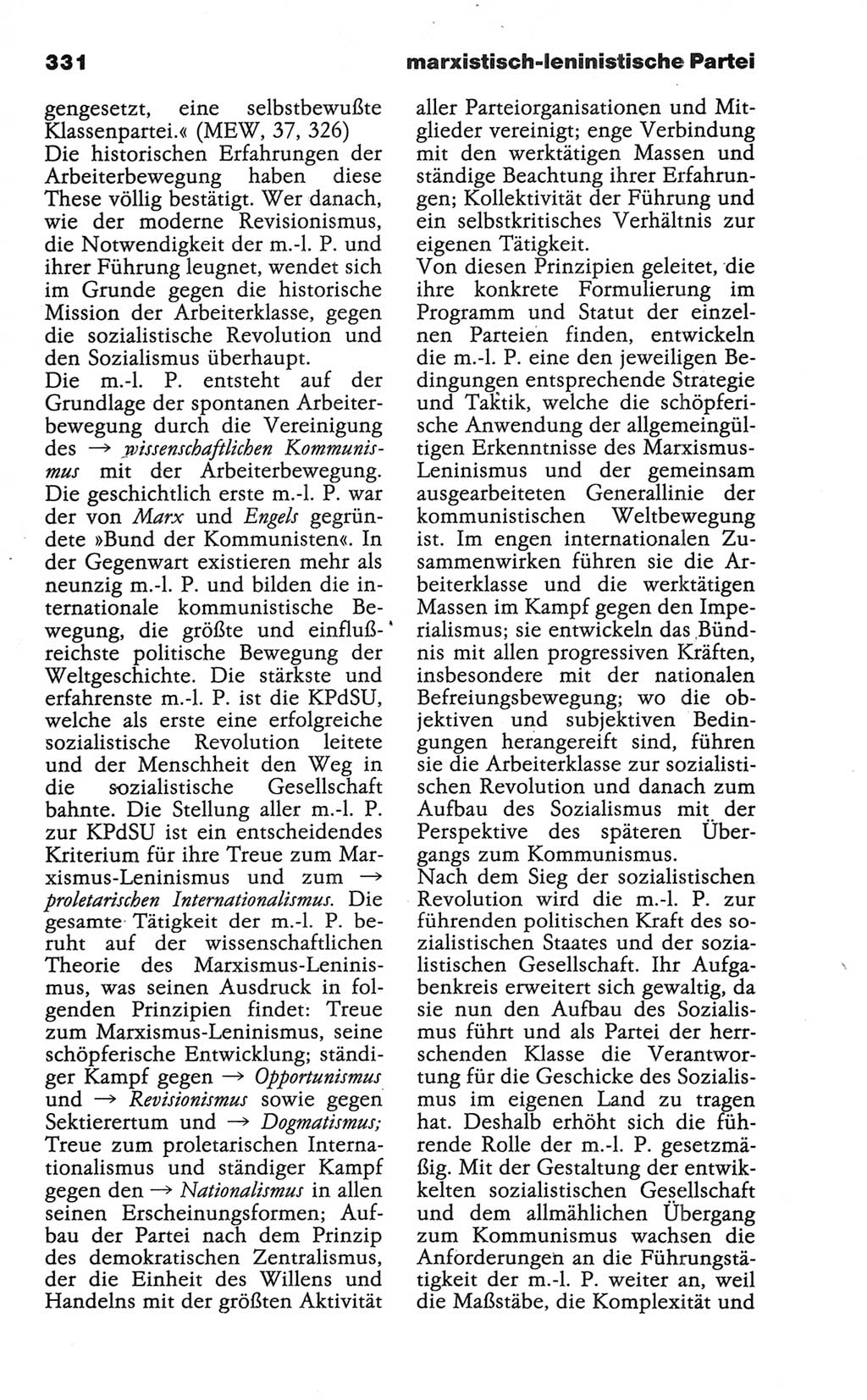 Wörterbuch der marxistisch-leninistischen Philosophie [Deutsche Demokratische Republik (DDR)] 1986, Seite 331 (Wb. ML Phil. DDR 1986, S. 331)